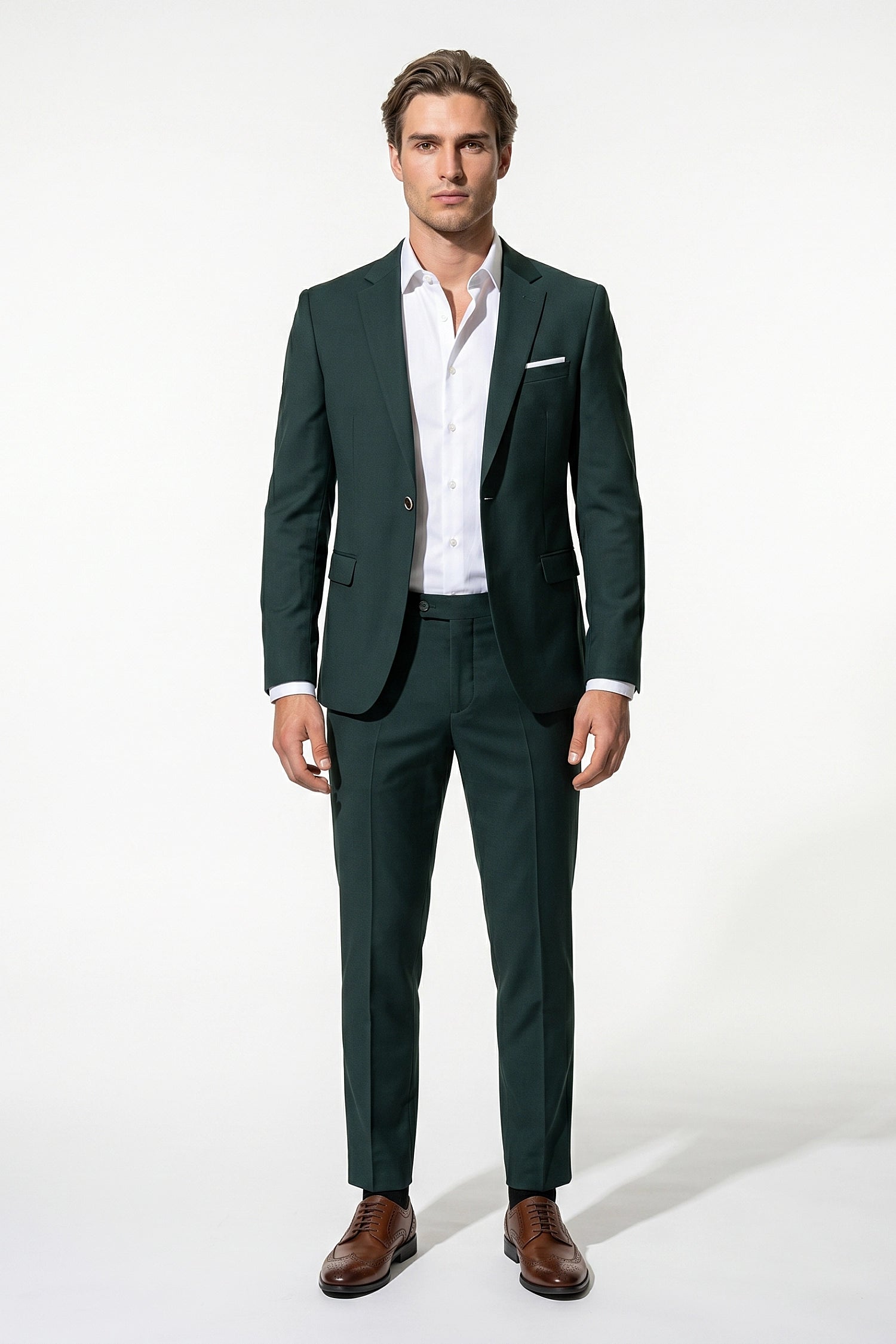Men's Slim Fit Single Breasted Two Piece Suit
