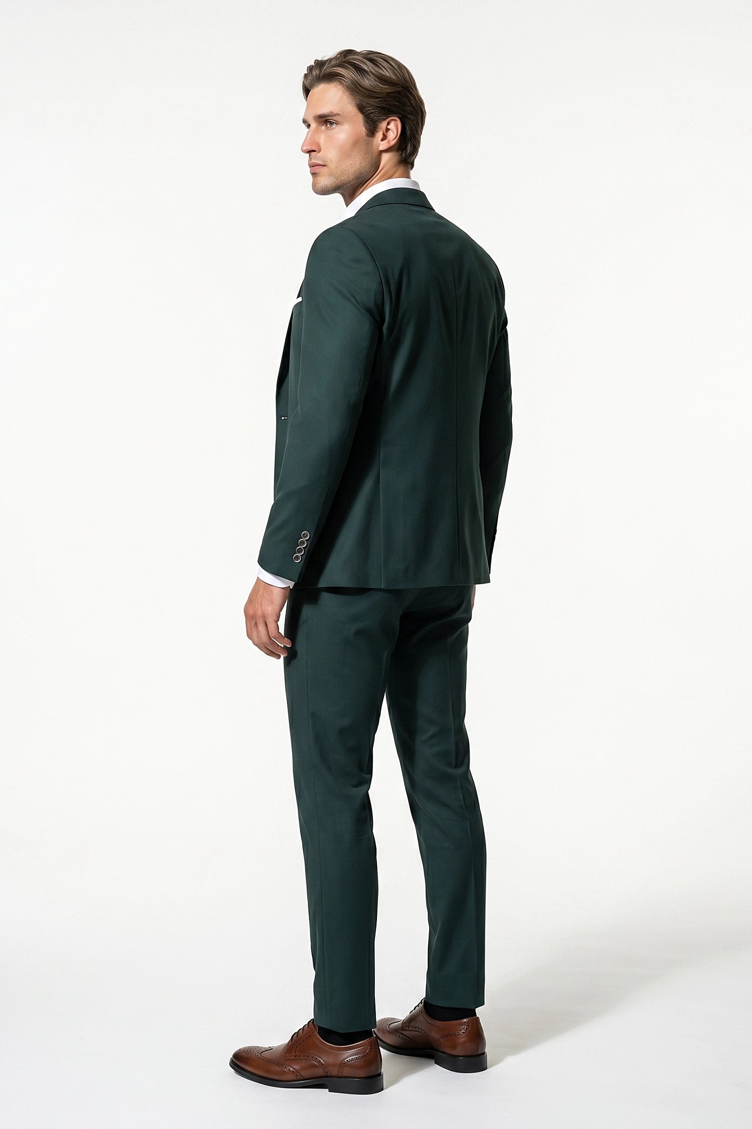 Men's Slim Fit Single Breasted Two Piece Suit