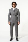 Caurelle | Men’s Two Piece Suit Set Double Breasted Peaked Lapel Tailored
