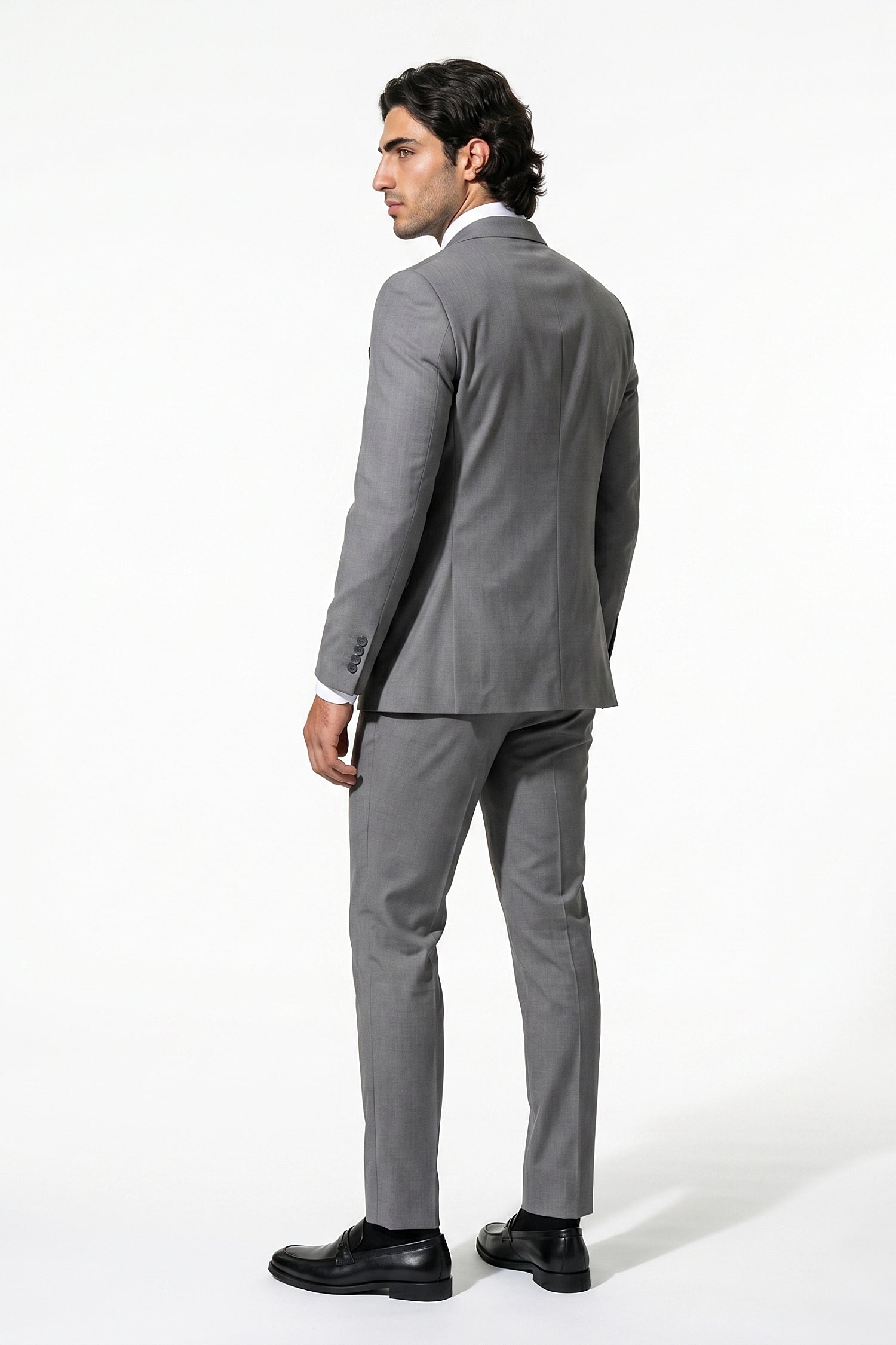 Caurelle | Men’s Two Piece Suit Set Double Breasted Peaked Lapel Tailored