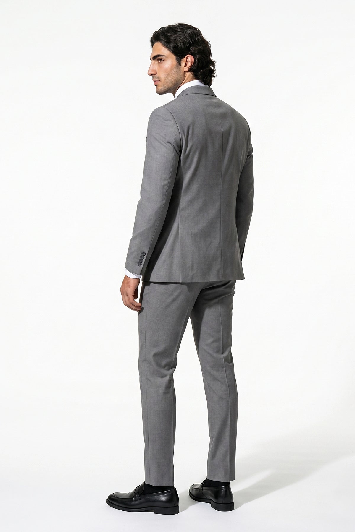 Caurelle | Men’s Two Piece Suit Set Double Breasted Peaked Lapel Tailored