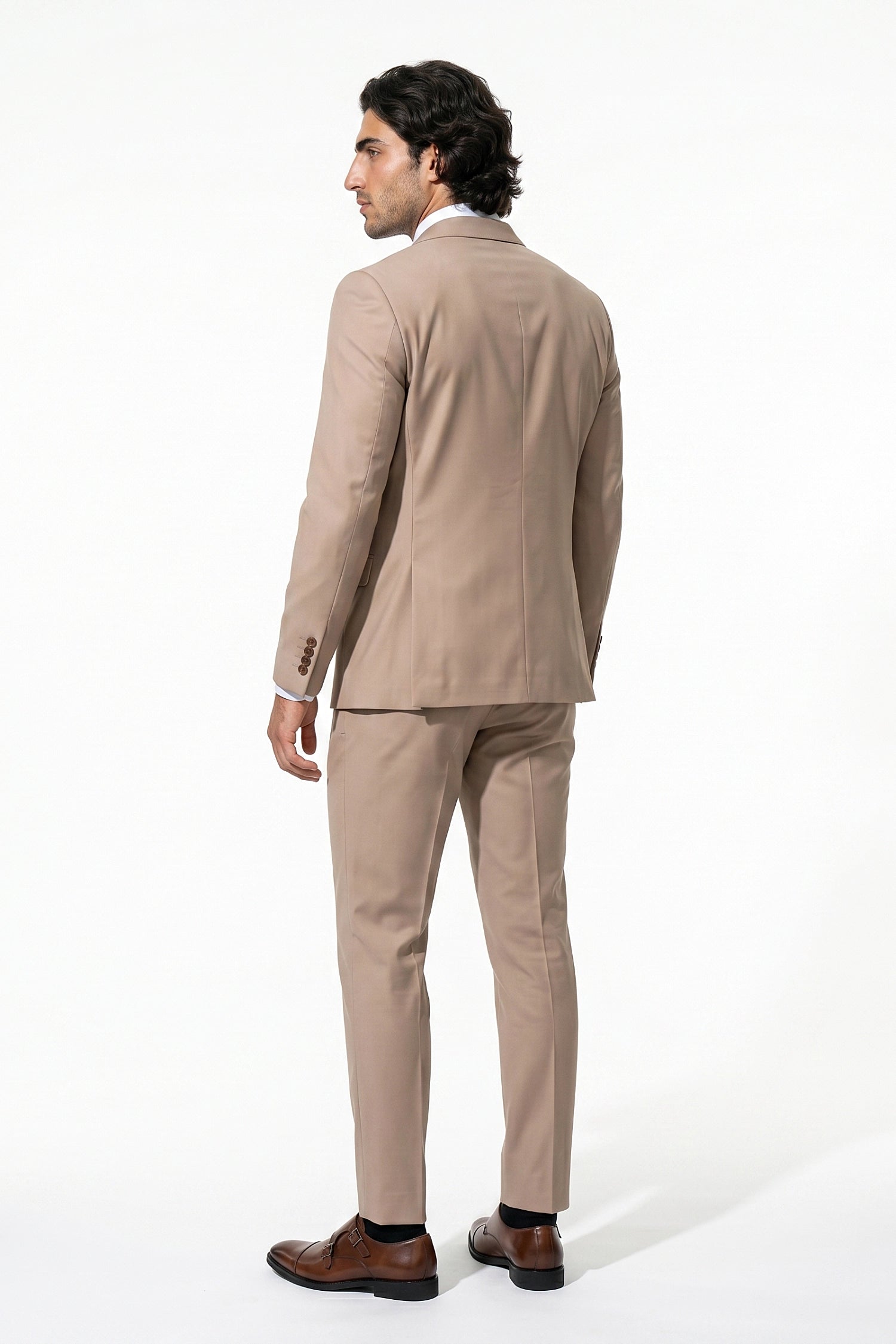 Caurelle | Men’s Two Piece Suit Set Double Breasted Peaked Lapel Tailored