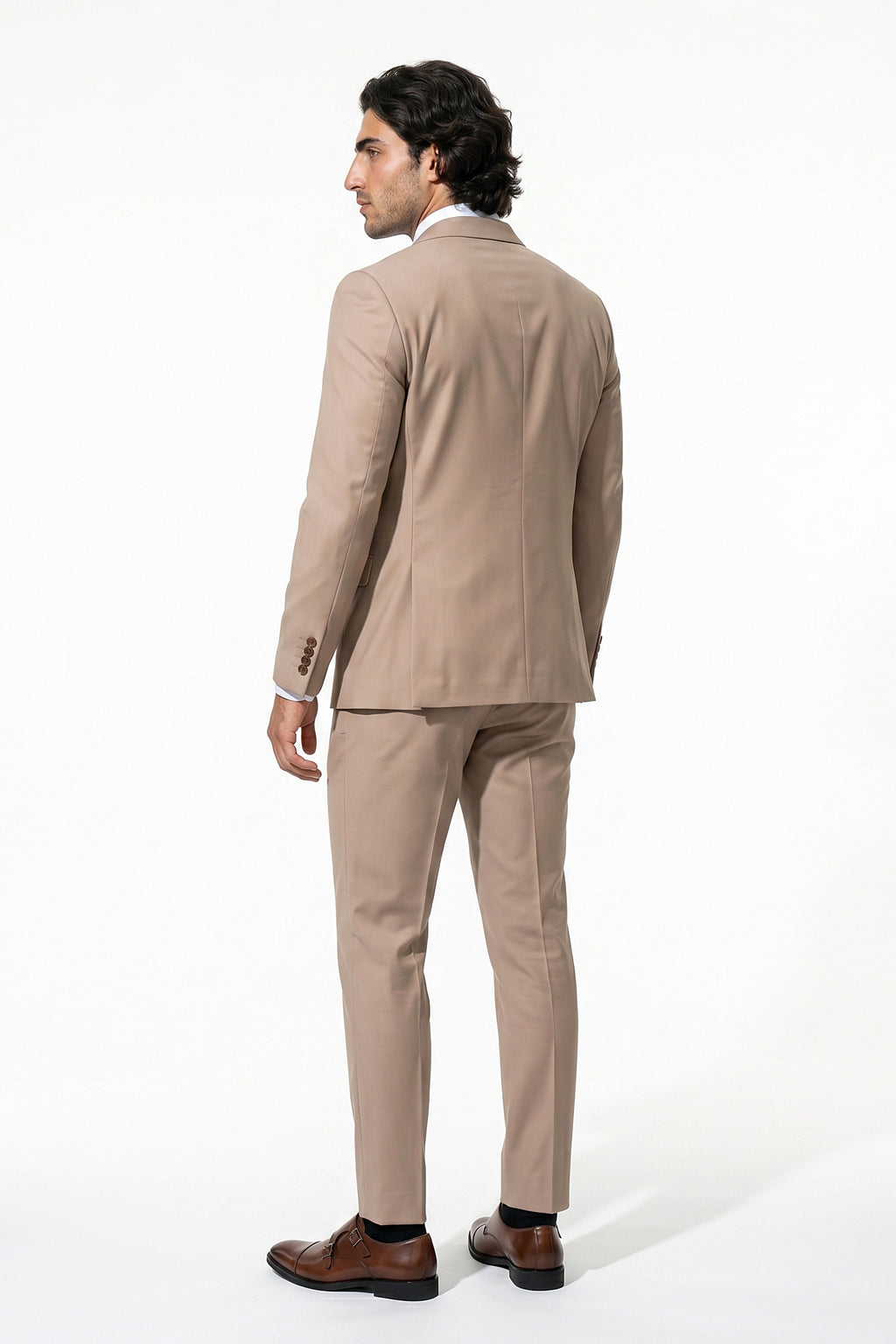 Caurelle | Men’s Two Piece Suit Set Double Breasted Peaked Lapel Tailored