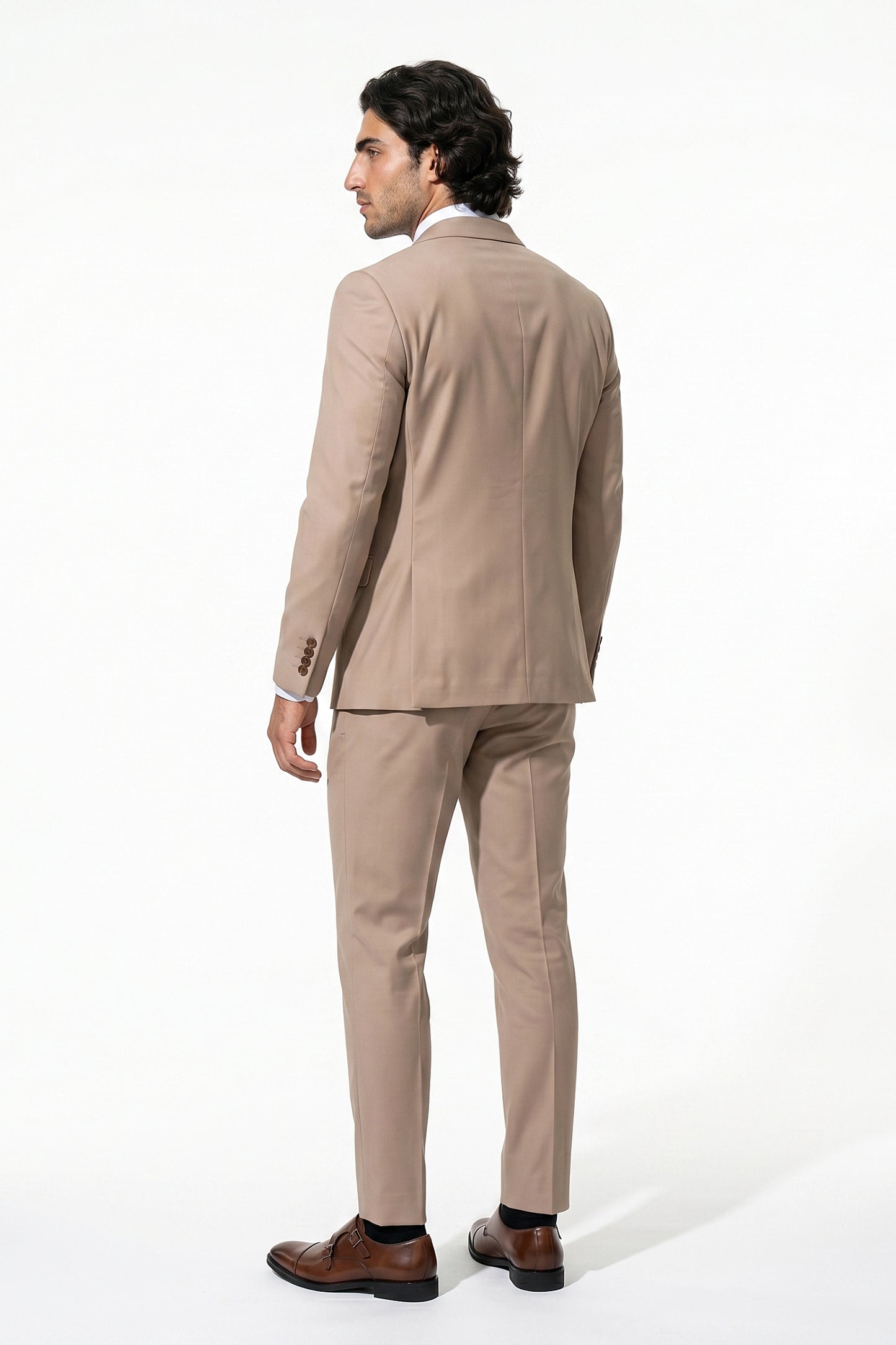 Caurelle | Men’s Two Piece Suit Set Double Breasted Peaked Lapel Tailored