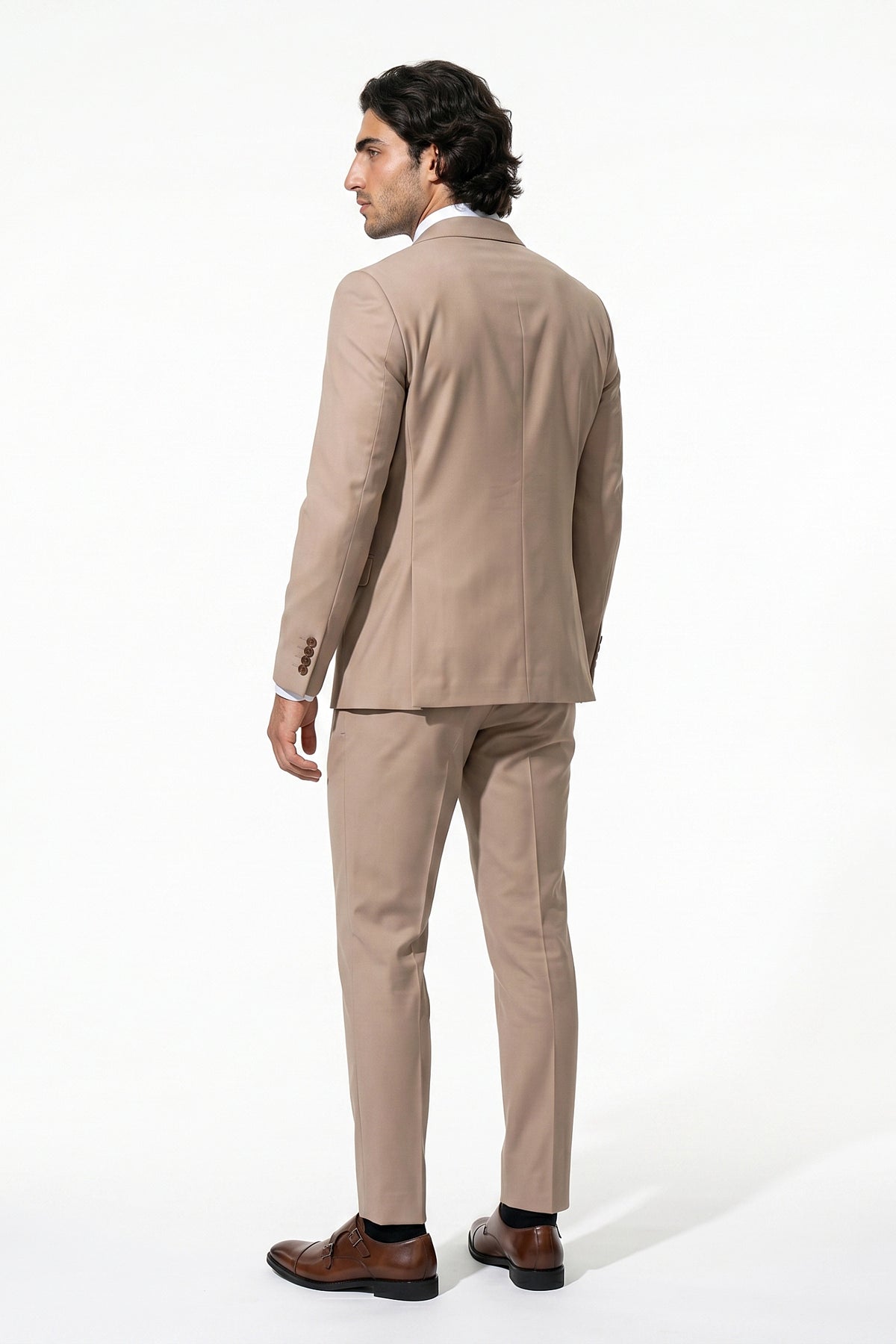 Caurelle | Men’s Two Piece Suit Set Double Breasted Peaked Lapel Tailored