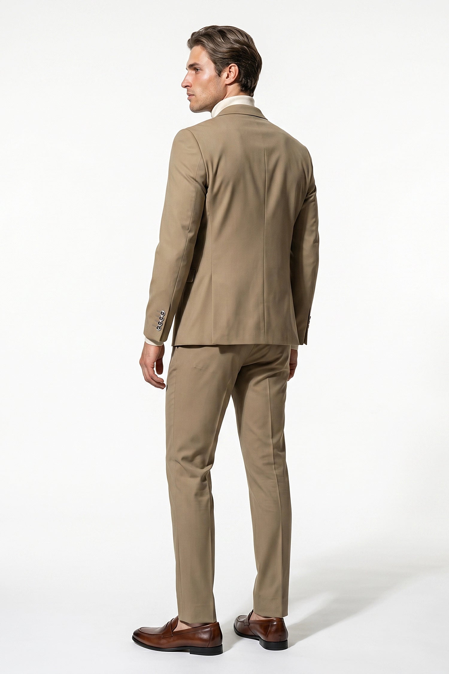 Men's Slim Fit Single Breasted Two Piece Suit