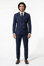 Caurelle | Men’s Two Piece Suit Set Double Breasted Peaked Lapel Tailored