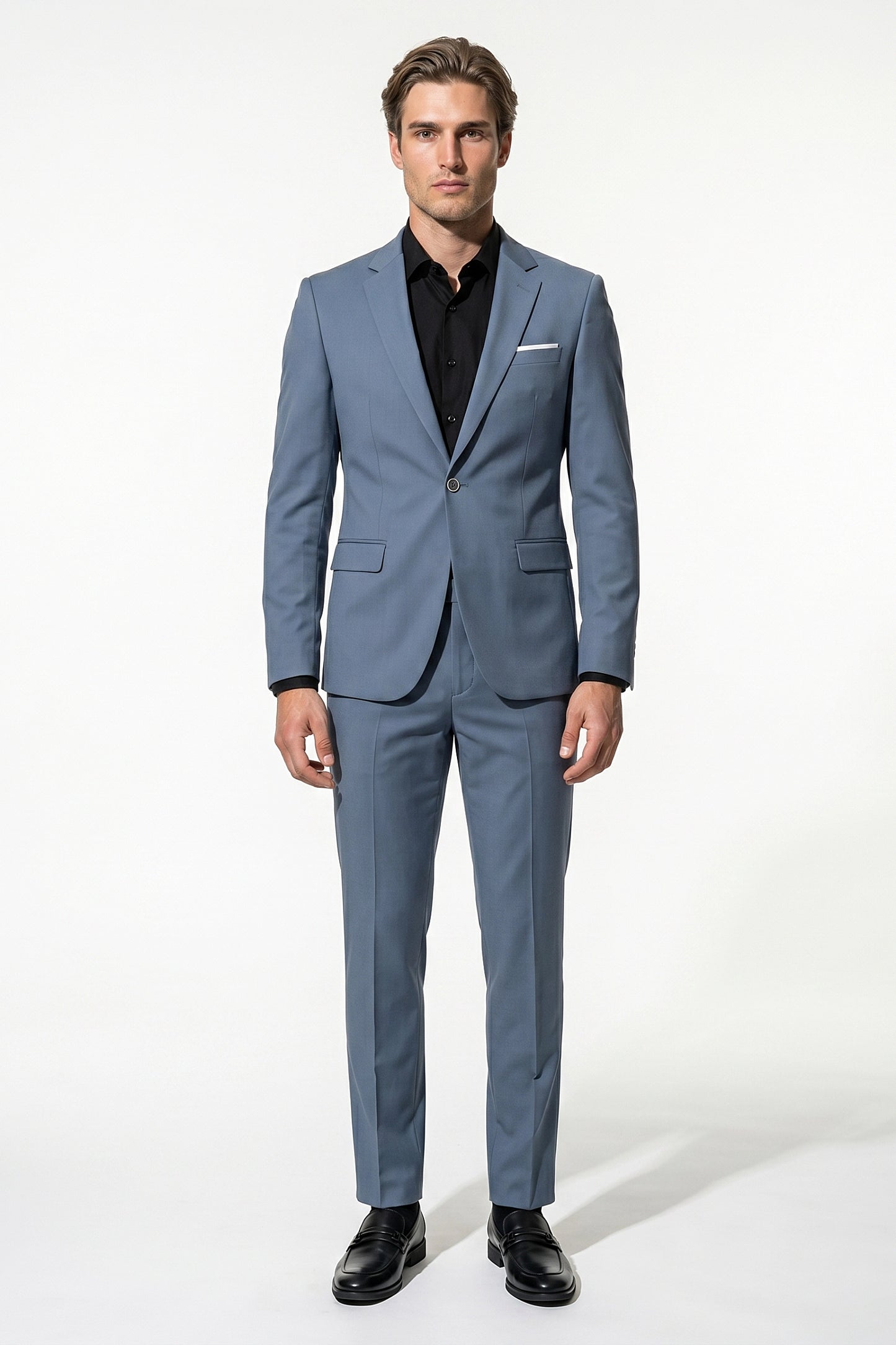 Men's Slim Fit Single Breasted Two Piece Suit