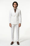 Caurelle | Men’s Two Piece Suit Set Double Breasted Peaked Lapel Tailored