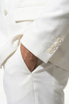 Caurelle | Men’s Two Piece Suit Set Double Breasted Peaked Lapel Tailored