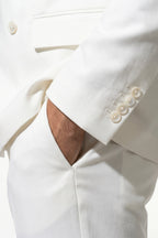 Caurelle | Men’s Two Piece Suit Set Double Breasted Peaked Lapel Tailored