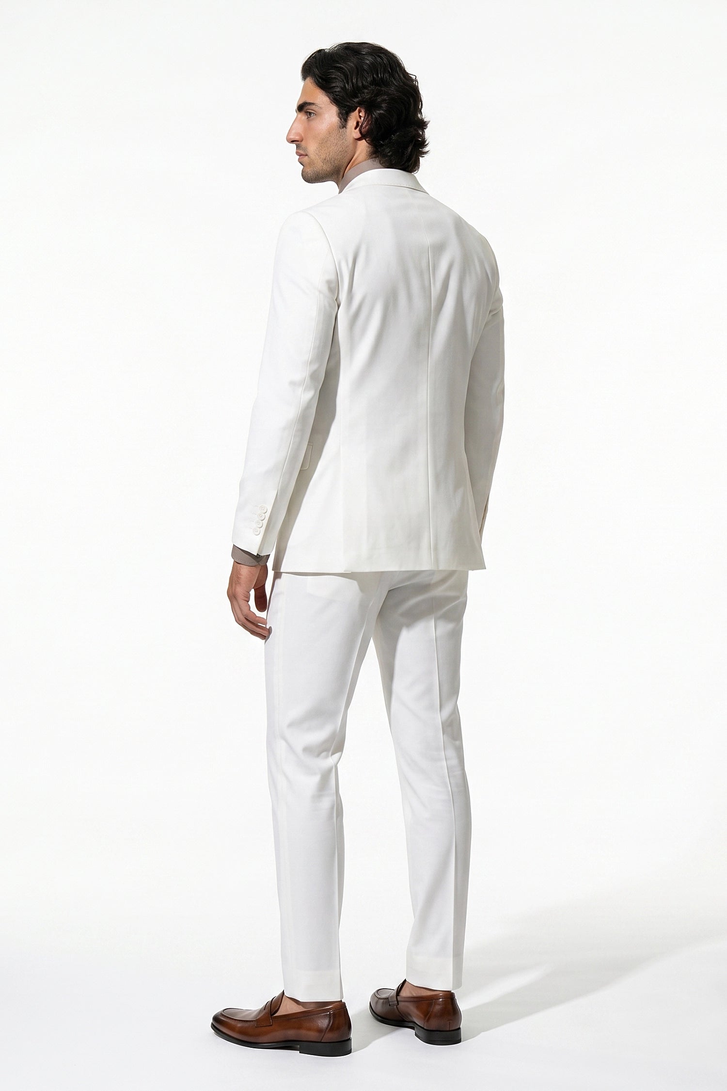 Caurelle | Men’s Two Piece Suit Set Double Breasted Peaked Lapel Tailored