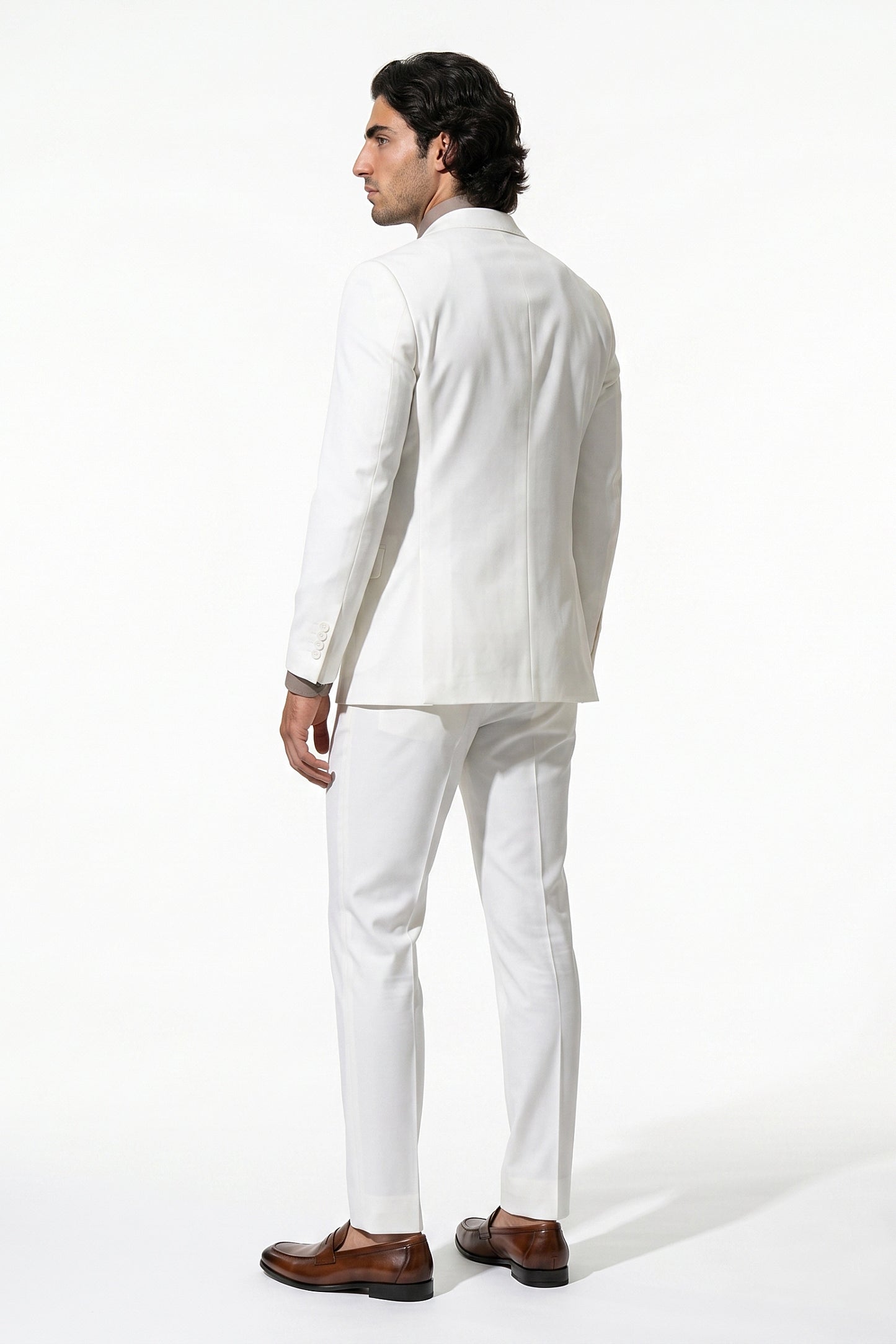 Caurelle | Men’s Two Piece Suit Set Double Breasted Peaked Lapel Tailored