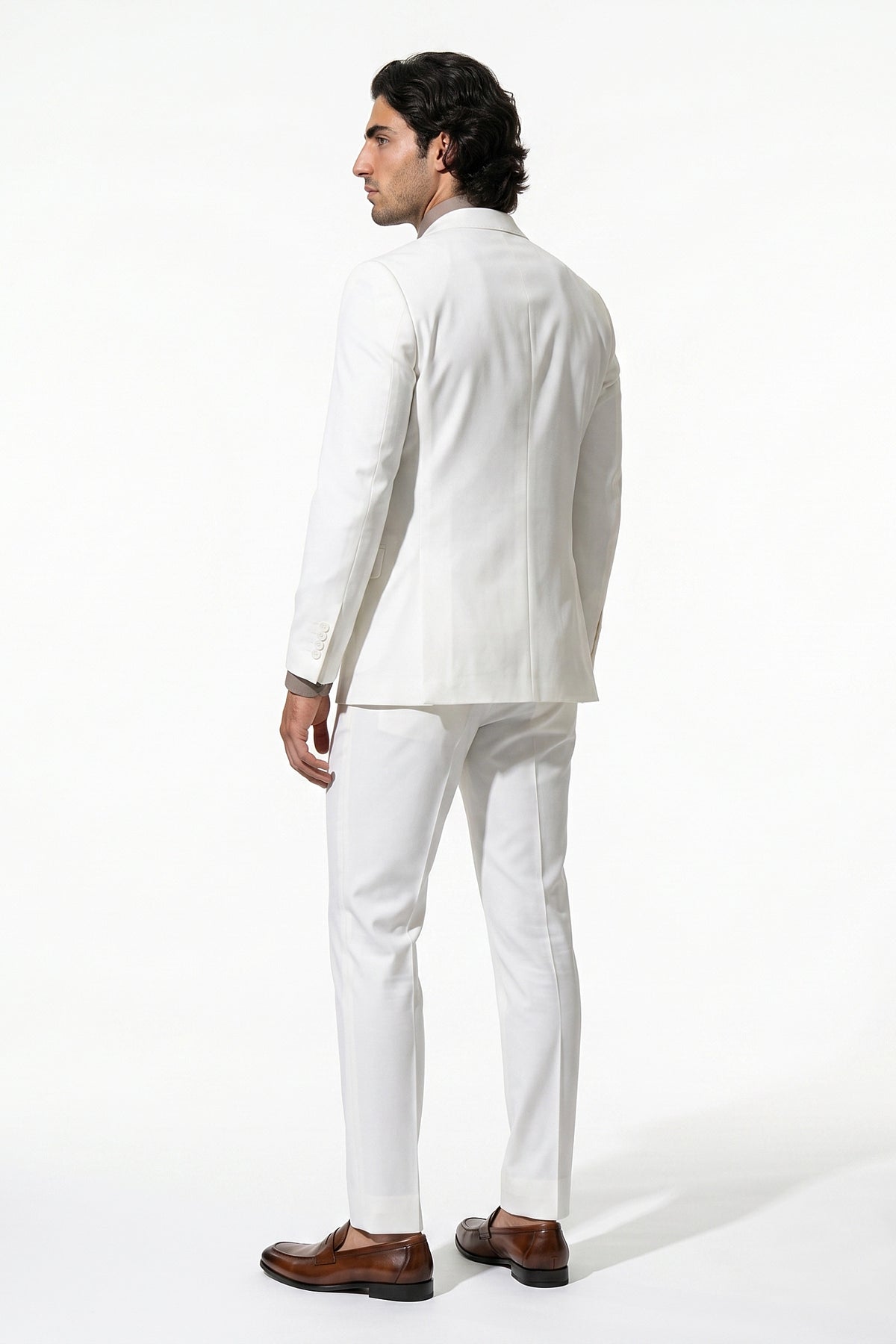 Caurelle | Men’s Two Piece Suit Set Double Breasted Peaked Lapel Tailored