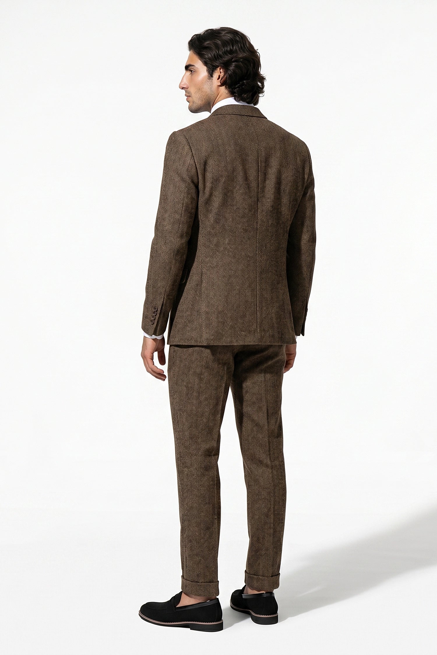 Caurelle | Men’s Slim Fit Suit Heritage Tweed Look