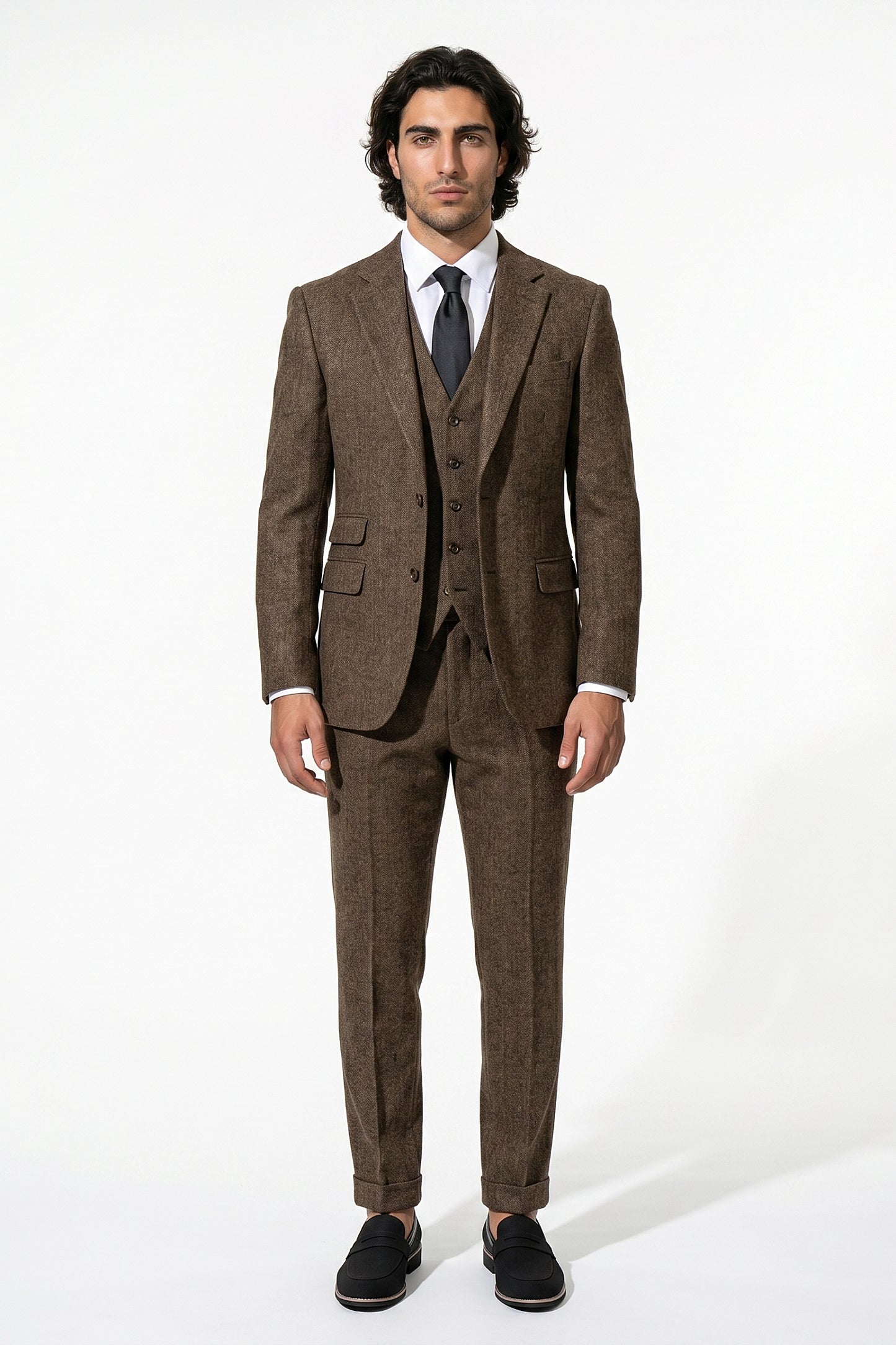 Caurelle | Men’s Slim Fit Suit Heritage Tweed Look