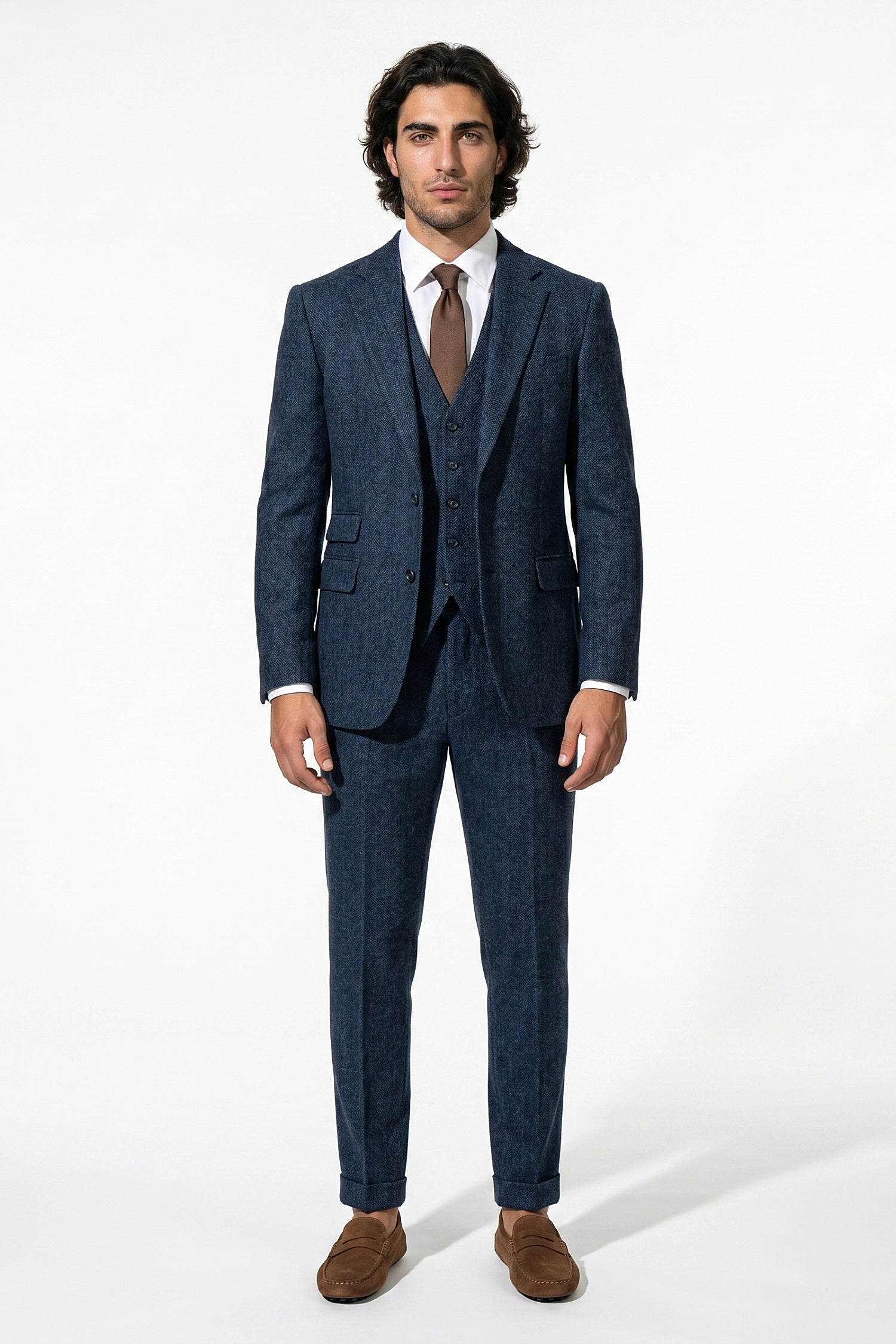 Caurelle | Men’s Slim Fit Suit Heritage Tweed Look