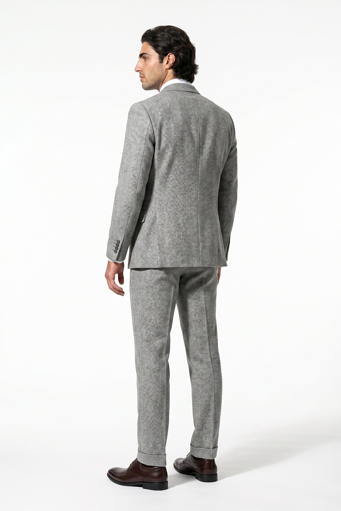 Caurelle | Men’s Slim Fit Suit Heritage Tweed Look