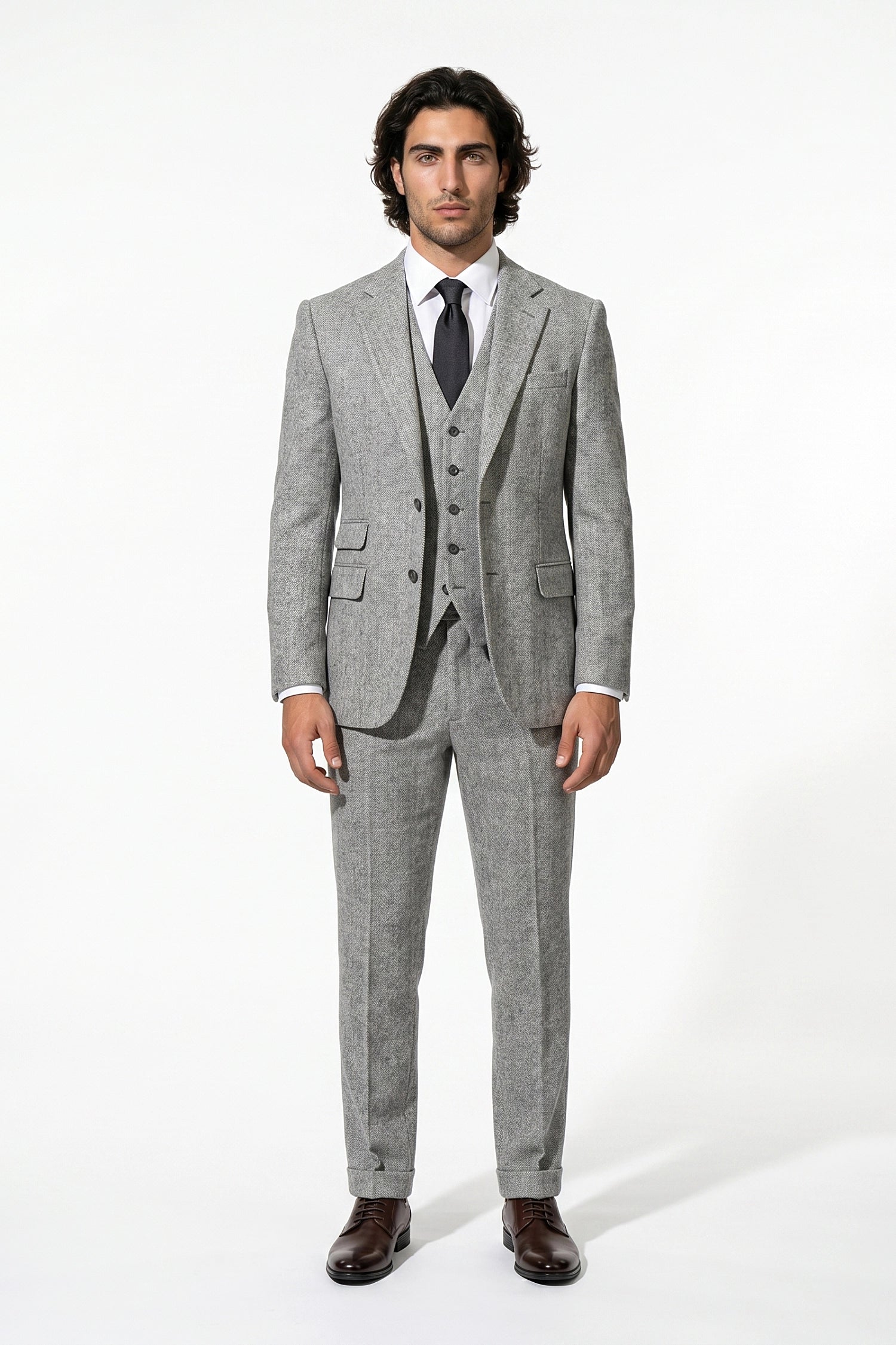 Caurelle | Men’s Slim Fit Suit Heritage Tweed Look