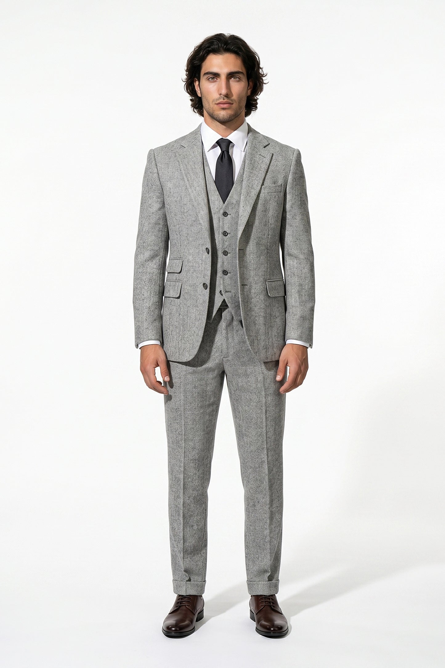 Caurelle | Men’s Slim Fit Suit Heritage Tweed Look