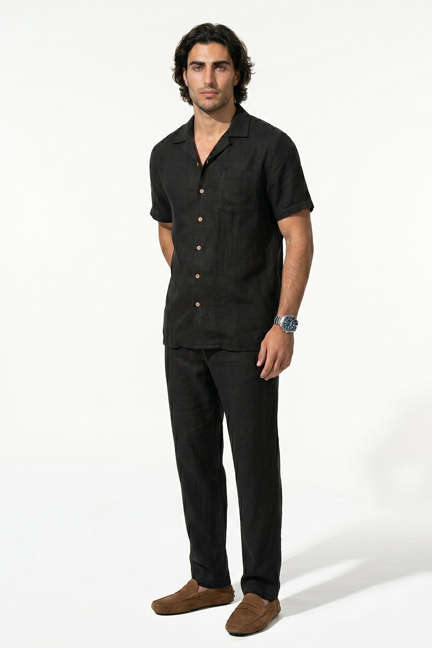 Caurelle | Men’s Linen Shirt and Trousers Set Relaxed Beach Wear