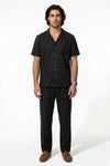 Caurelle | Men’s Linen Shirt and Trousers Set Relaxed Beach Wear