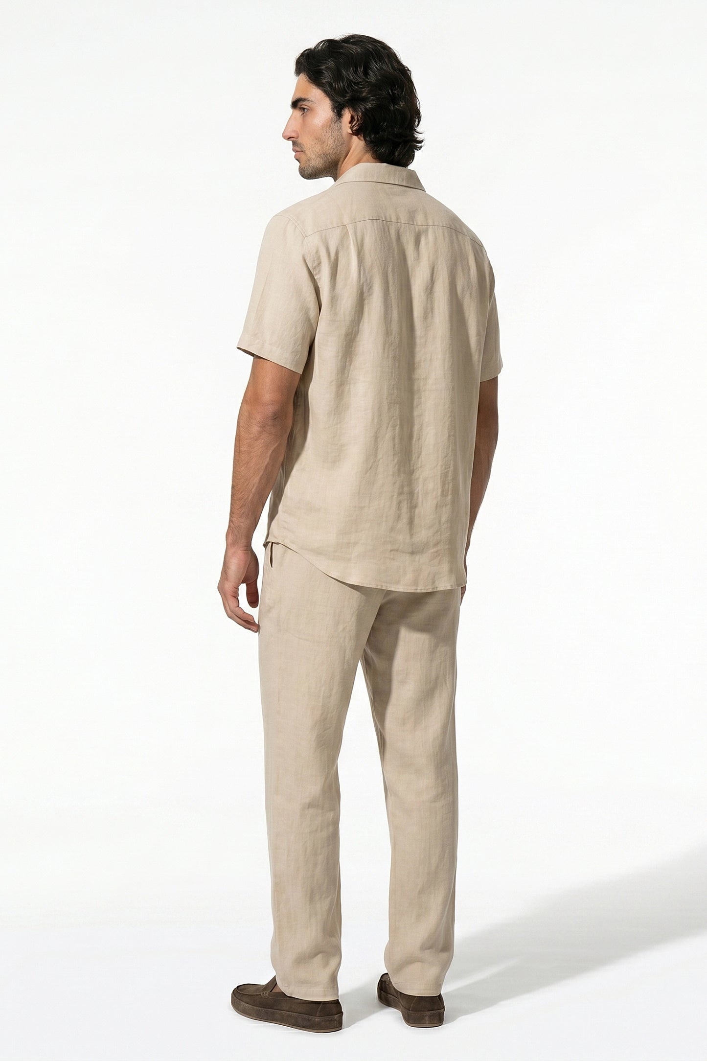 Caurelle | Men’s Linen Shirt and Trousers Set Relaxed Beach Wear