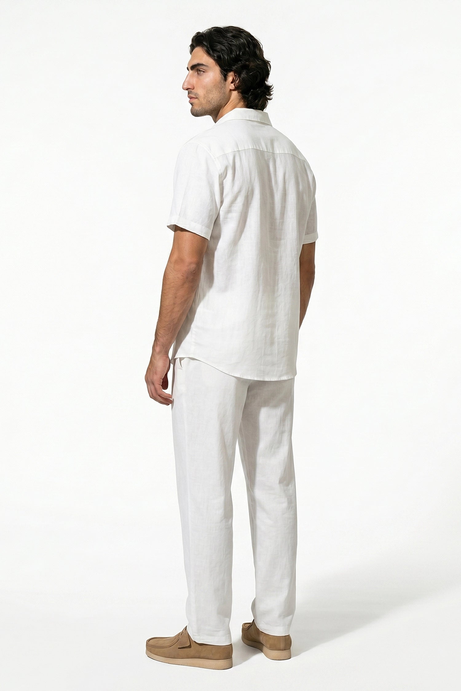 Caurelle | Men’s Linen Shirt and Trousers Set Relaxed Beach Wear