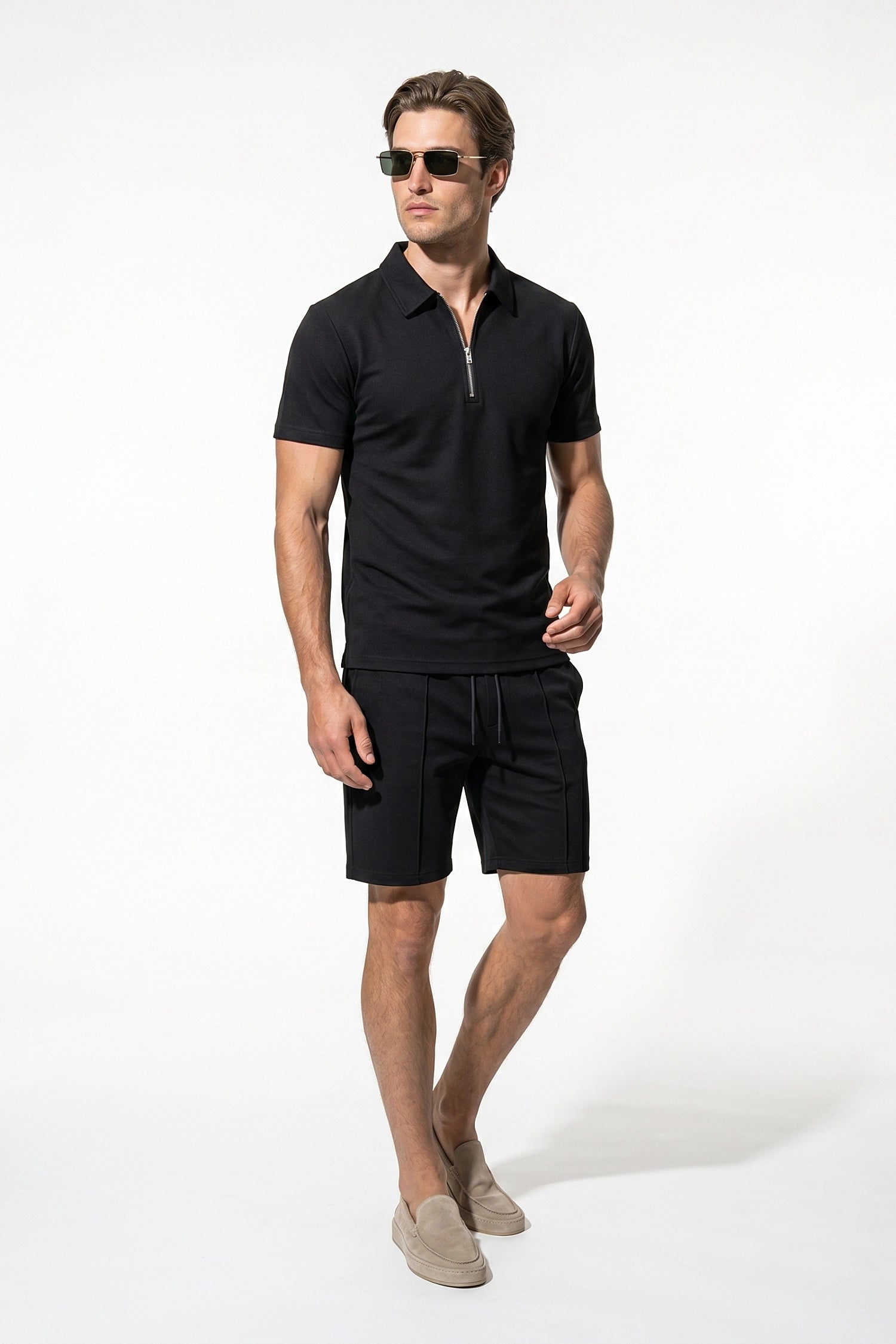 Caurelle | Men’s Polo Shirt Shorts Set Two Piece Casual Summer Style