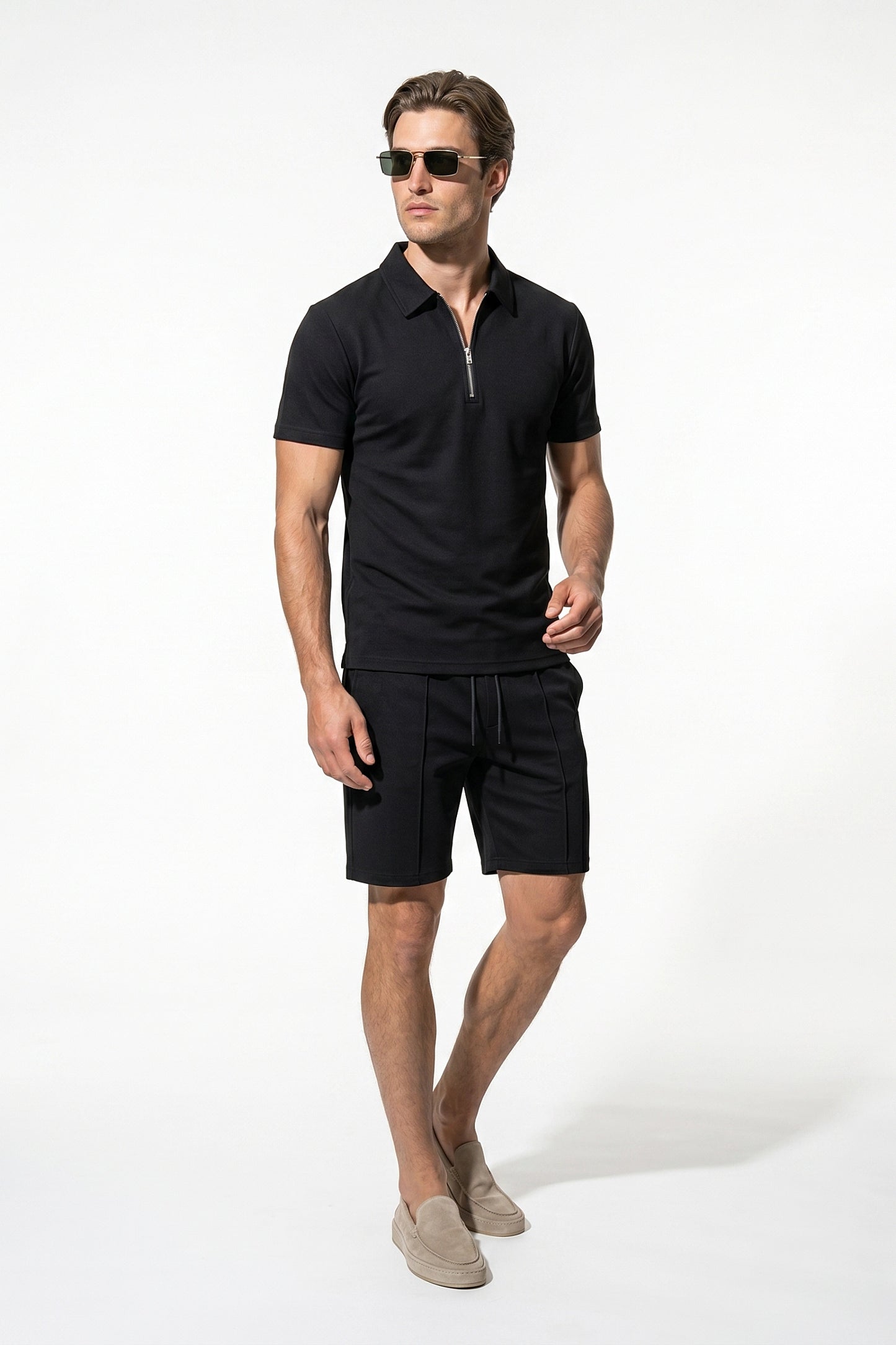 Caurelle | Men’s Polo Shirt Shorts Set Two Piece Casual Summer Style