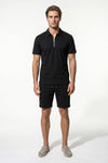Caurelle | Men’s Polo Shirt Shorts Set Two Piece Casual Summer Style