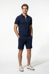 Caurelle | Men’s Polo Shirt Shorts Set Two Piece Casual Summer Style