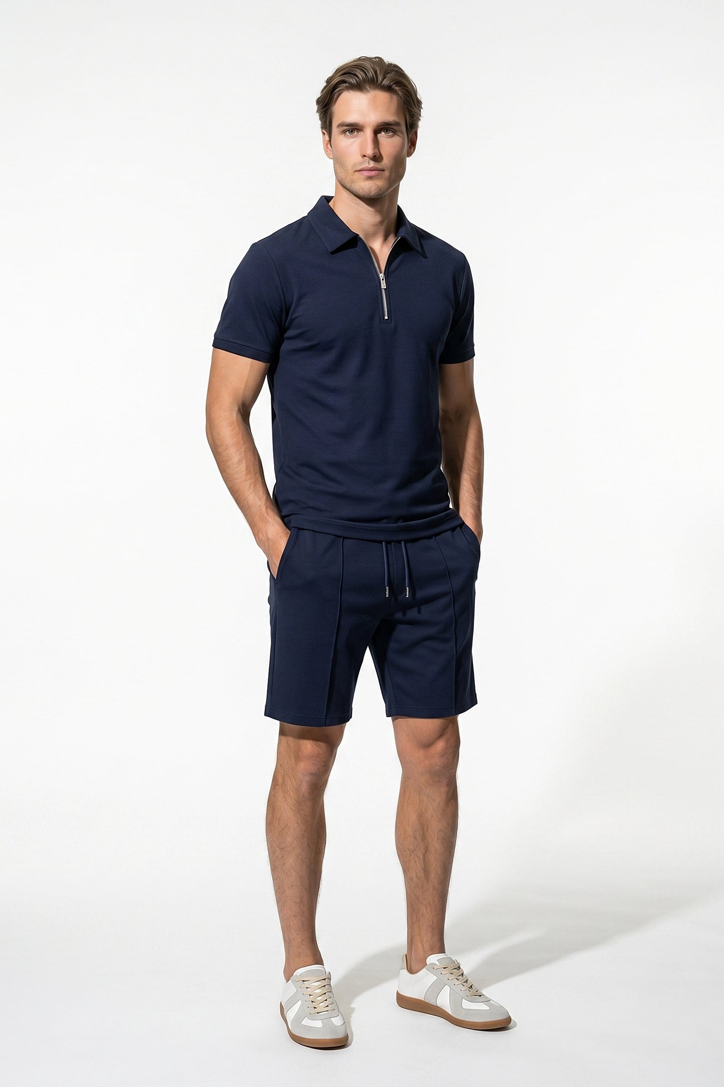 Caurelle | Men’s Polo Shirt Shorts Set Two Piece Casual Summer Style