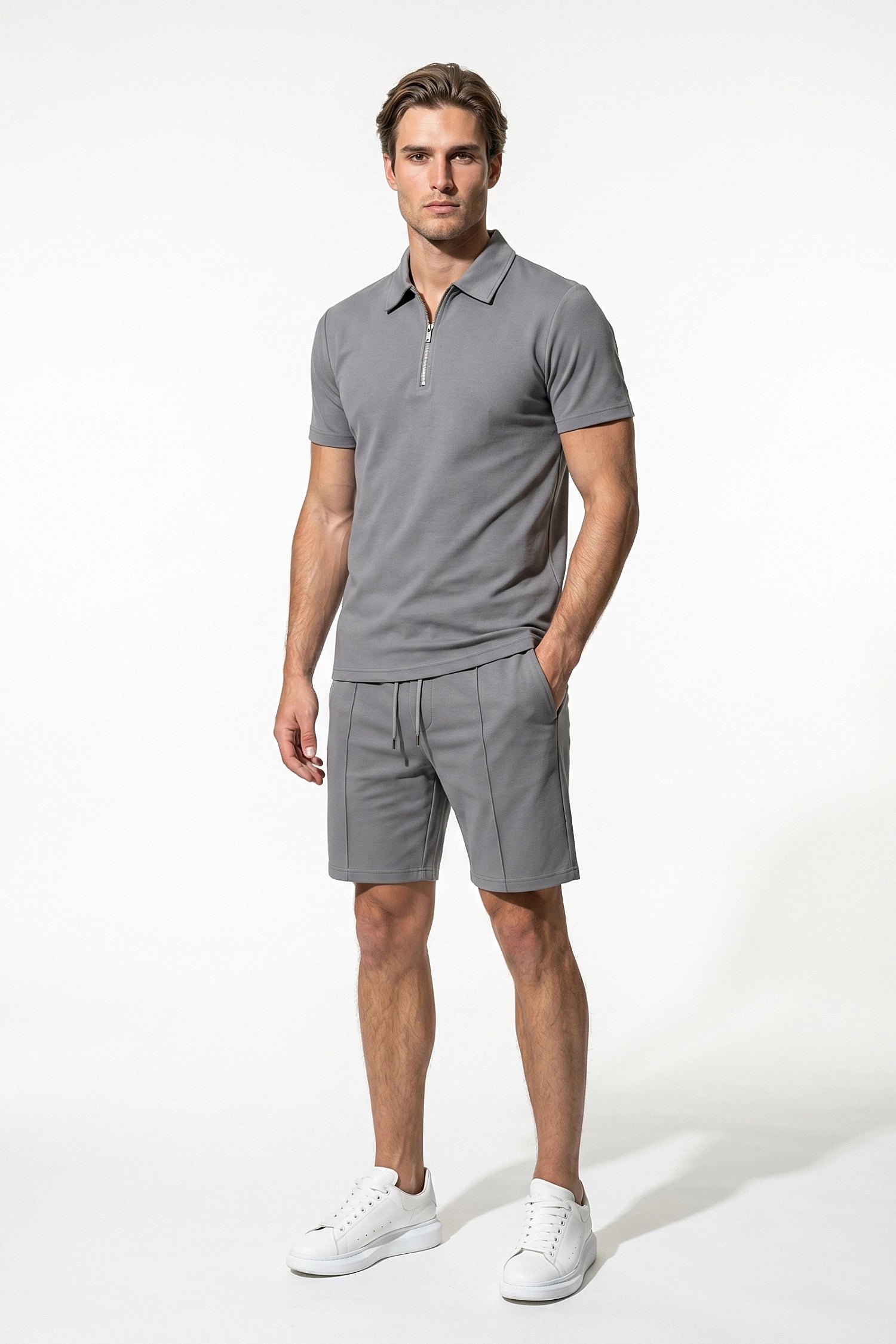 Caurelle | Men’s Polo Shirt Shorts Set Two Piece Casual Summer Style