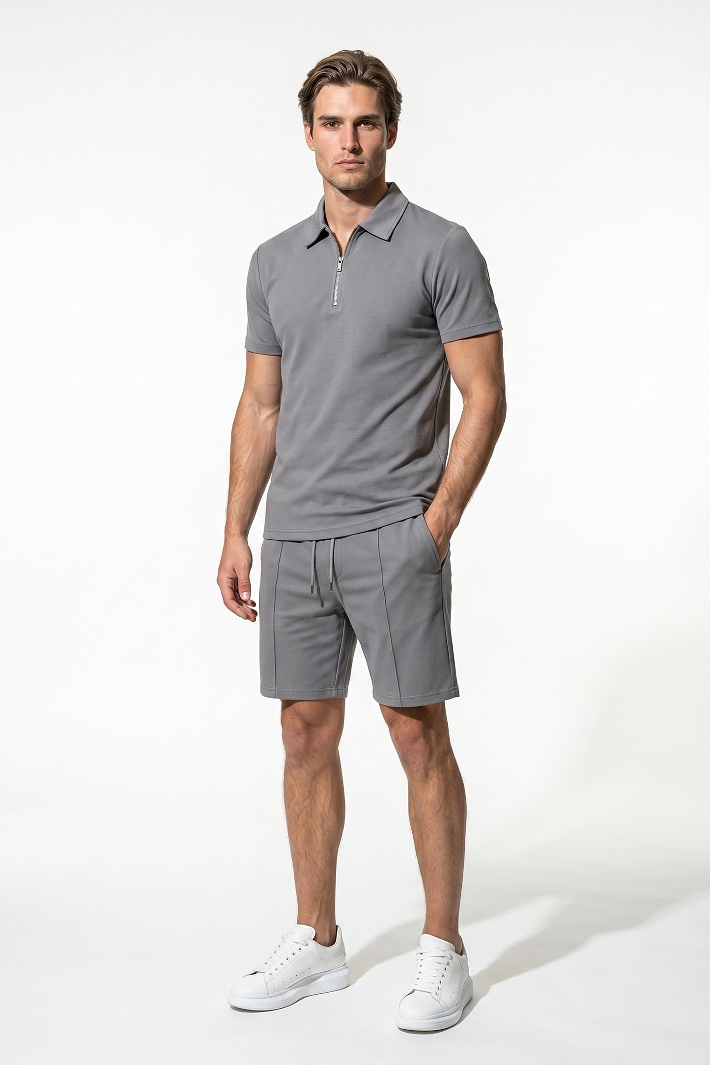 Caurelle | Men’s Polo Shirt Shorts Set Two Piece Casual Summer Style