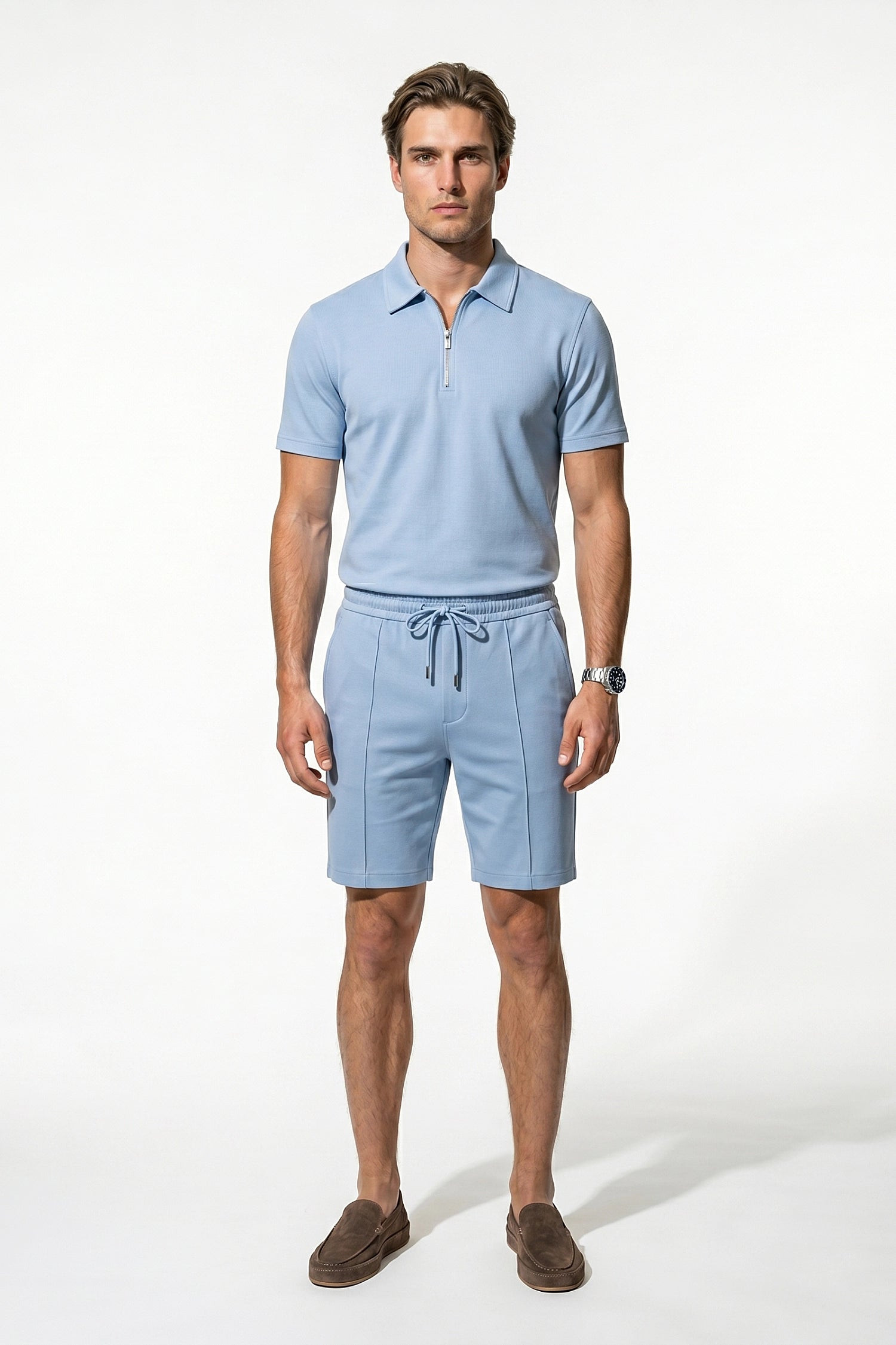 Caurelle | Men’s Polo Shirt Shorts Set Two Piece Casual Summer Style