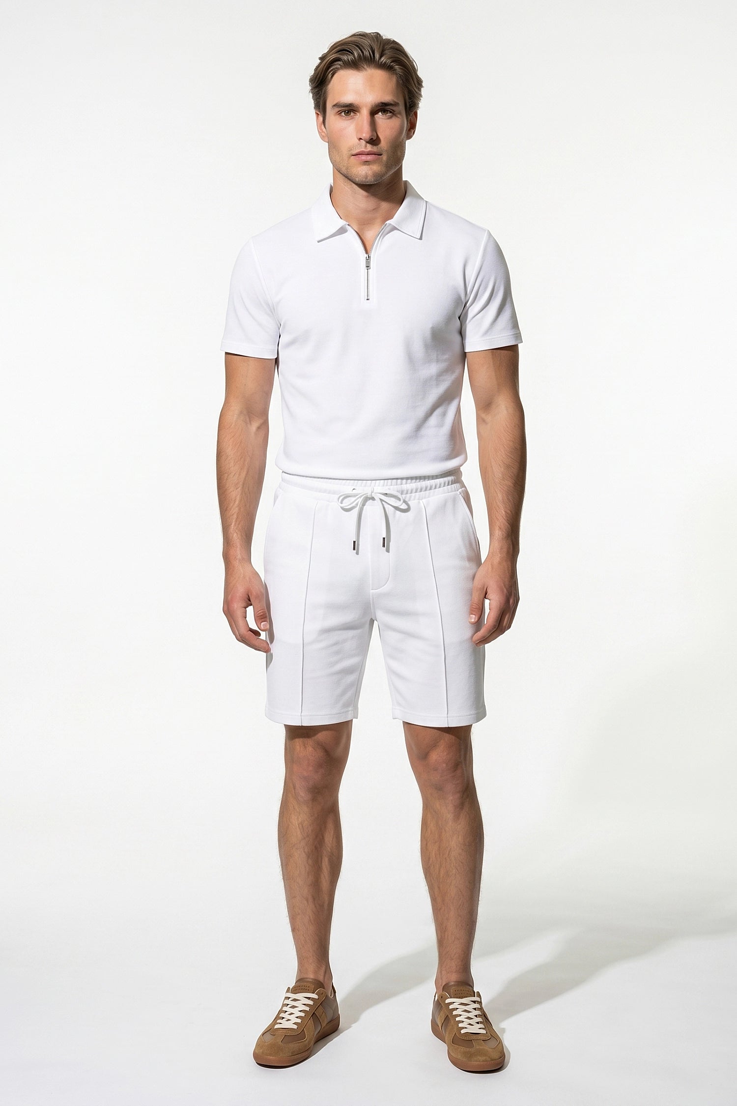 Caurelle | Men’s Polo Shirt Shorts Set Two Piece Casual Summer Style