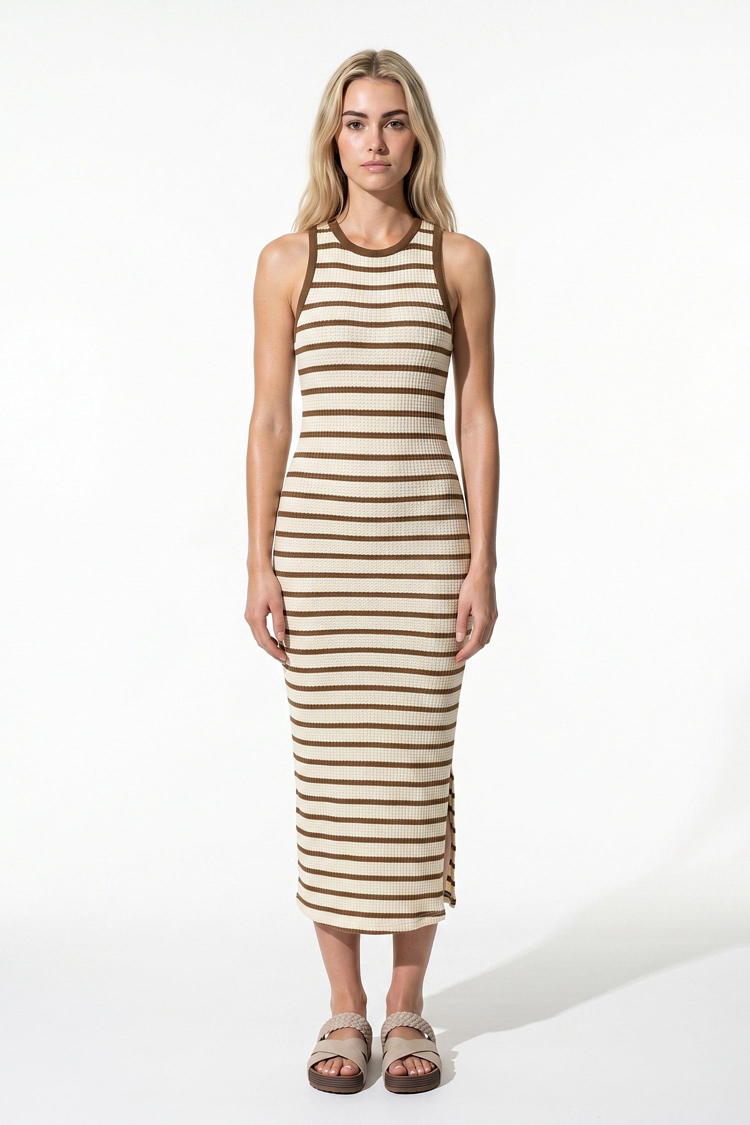 Caurelle | Ribbed Slim-Fit Midi Dress