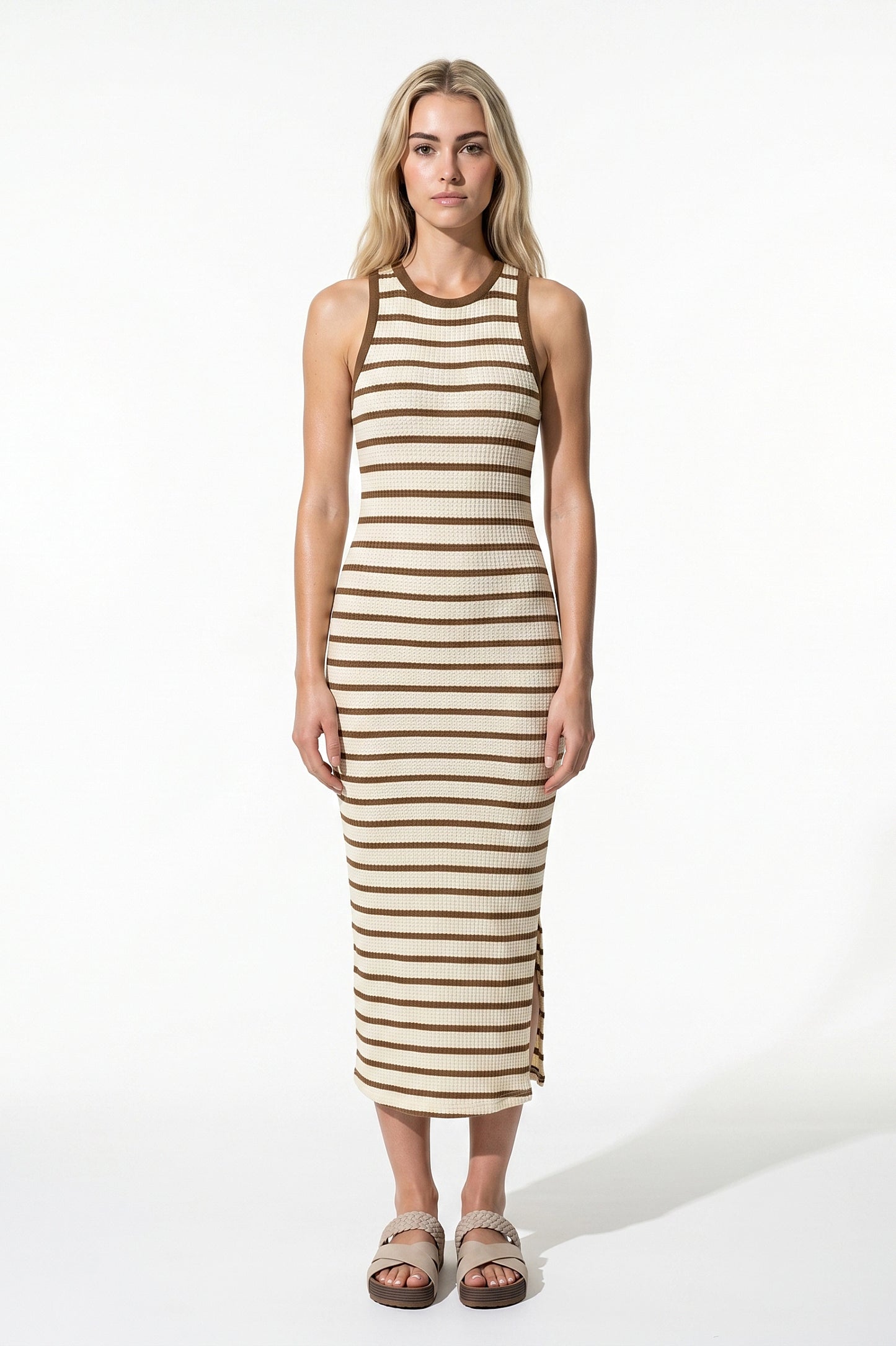 Caurelle | Ribbed Slim-Fit Midi Dress