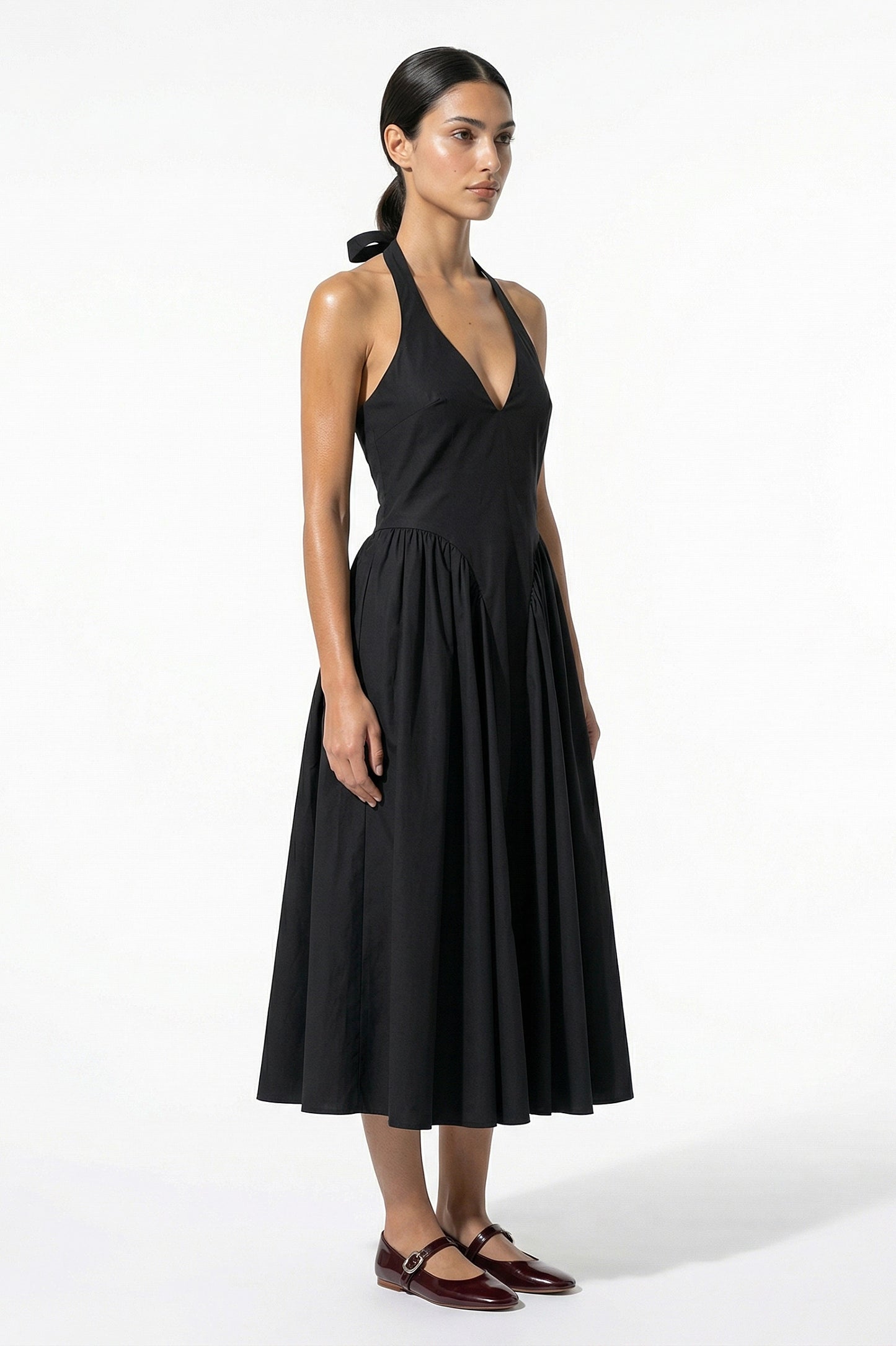 Caurelle | Women’s Backless Halter Midi Dress