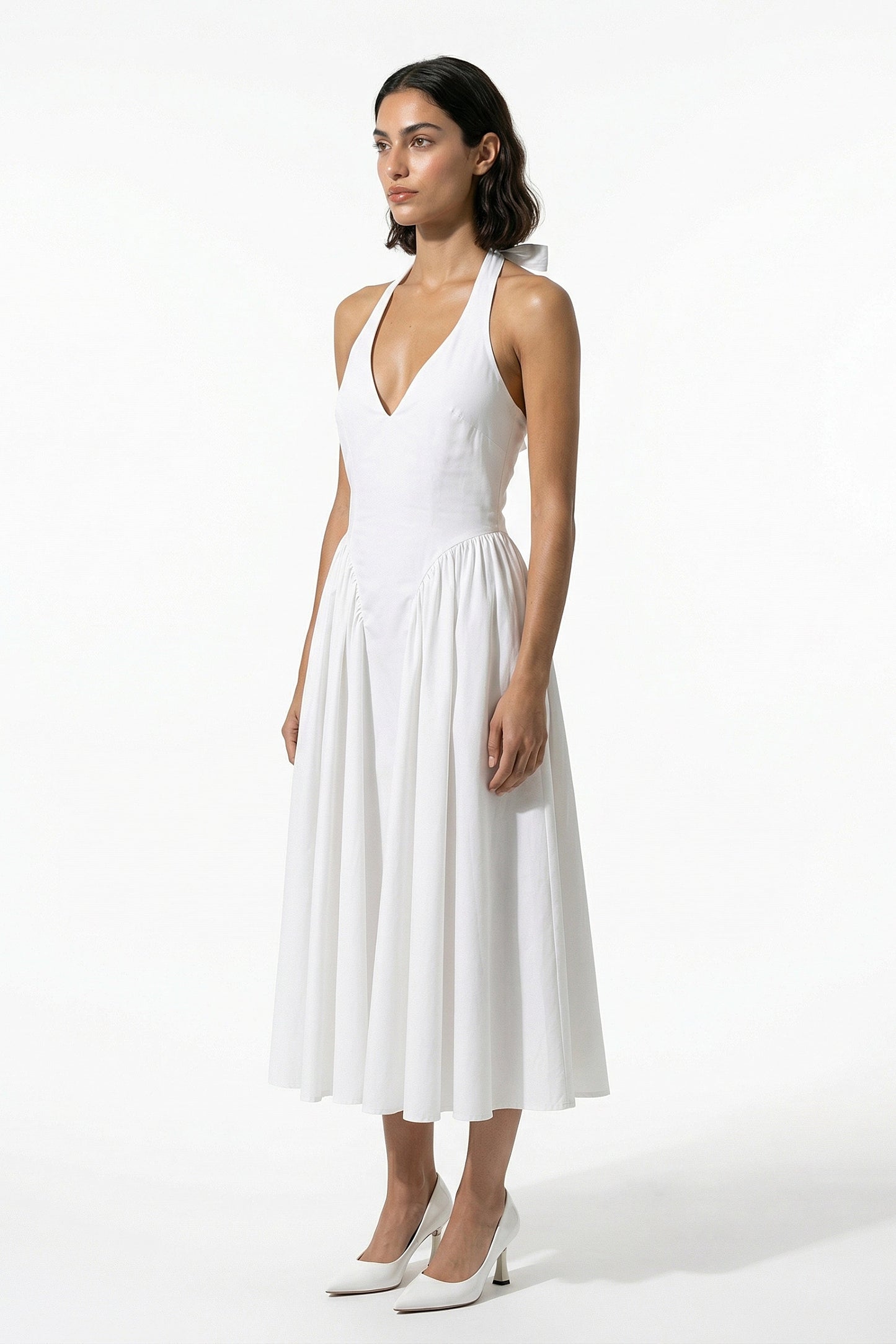 Caurelle | Women’s Backless Halter Midi Dress