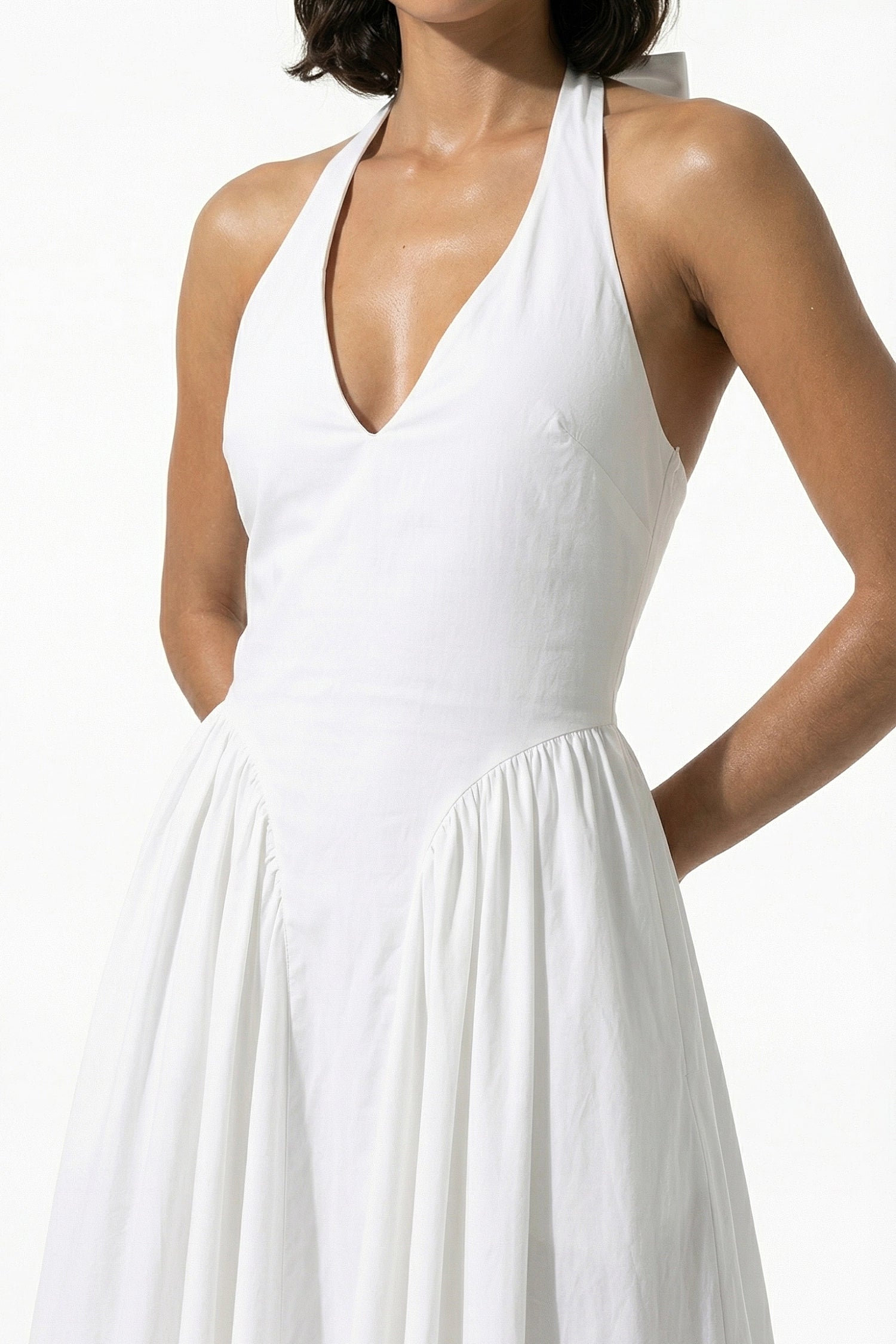 Caurelle | Women’s Backless Halter Midi Dress