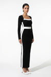 Caurelle | Women’s Black & White Bodycon Maxi Dress