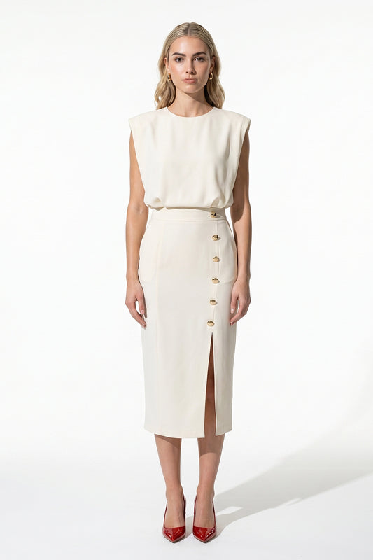 Caurelle | Women’s Button-Front Midi Dress
