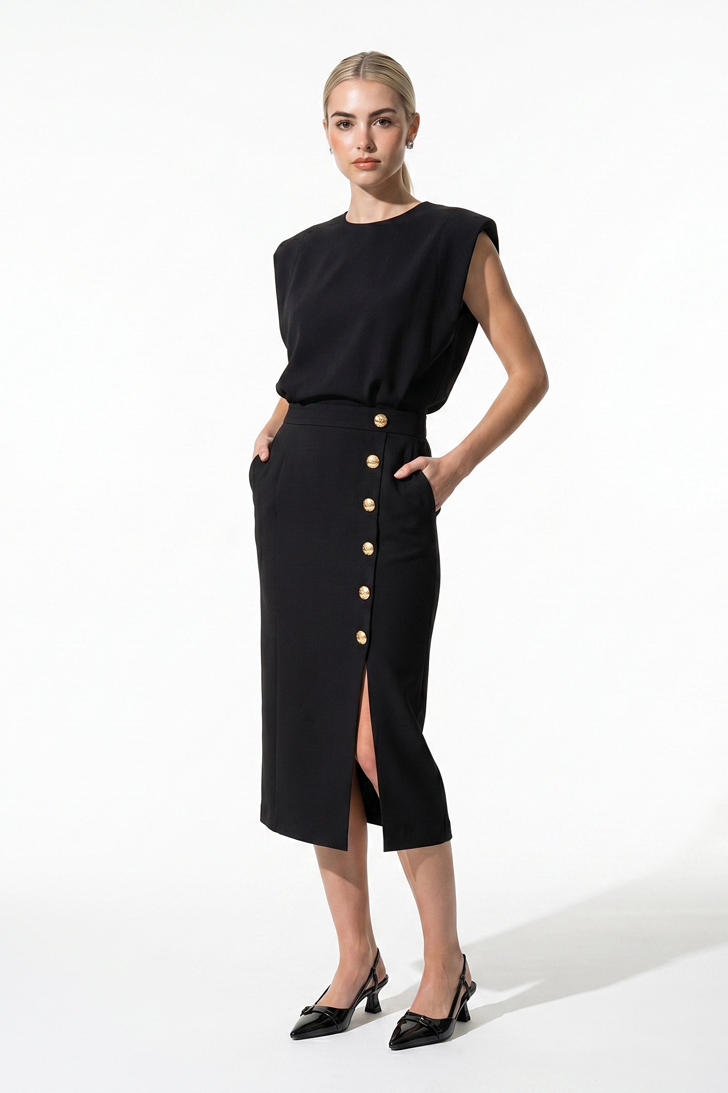 Caurelle | Women’s Button-Front Midi Dress