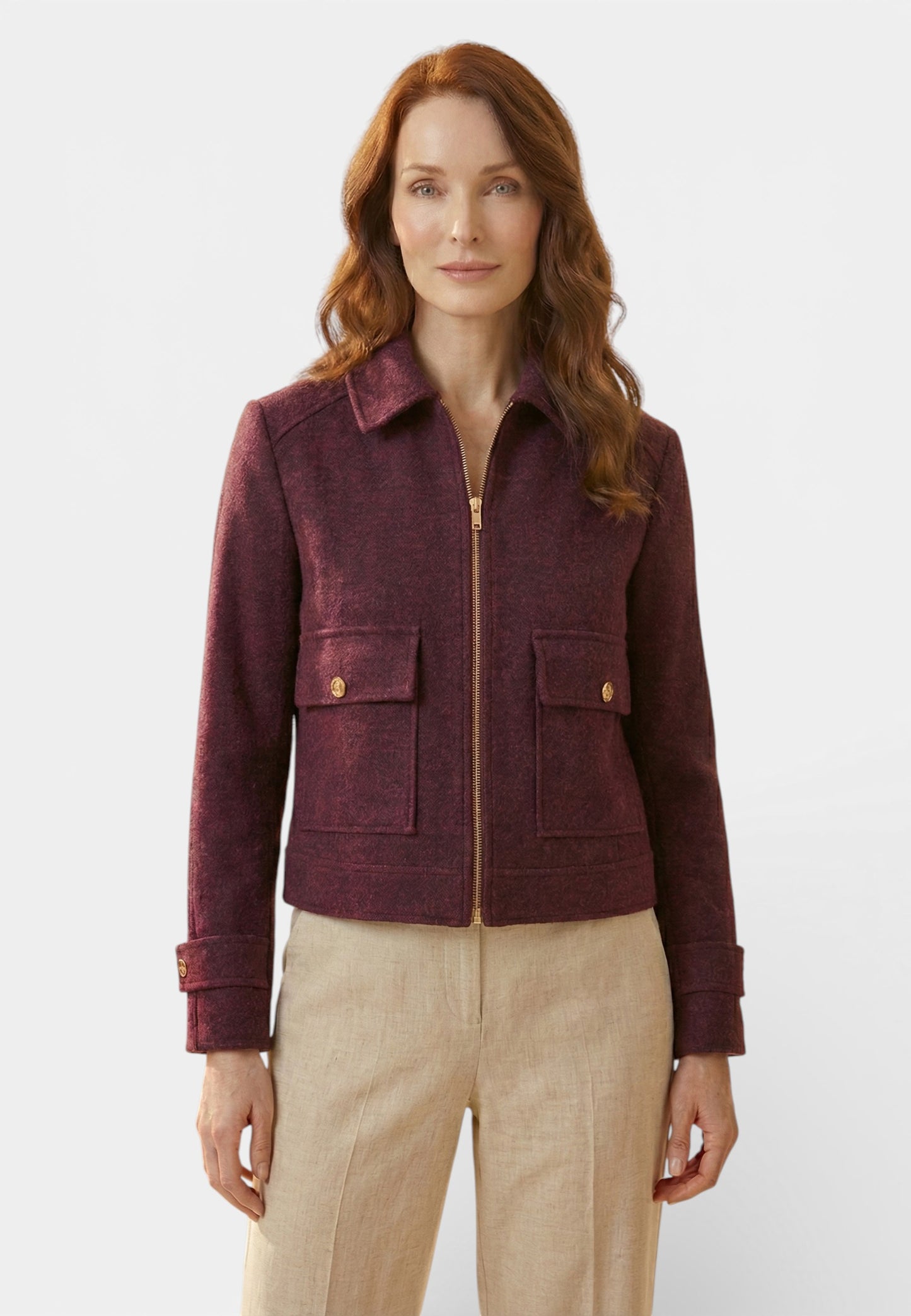 Caurelle | Women’s Cropped Jacket – Modern Zip Silhouette