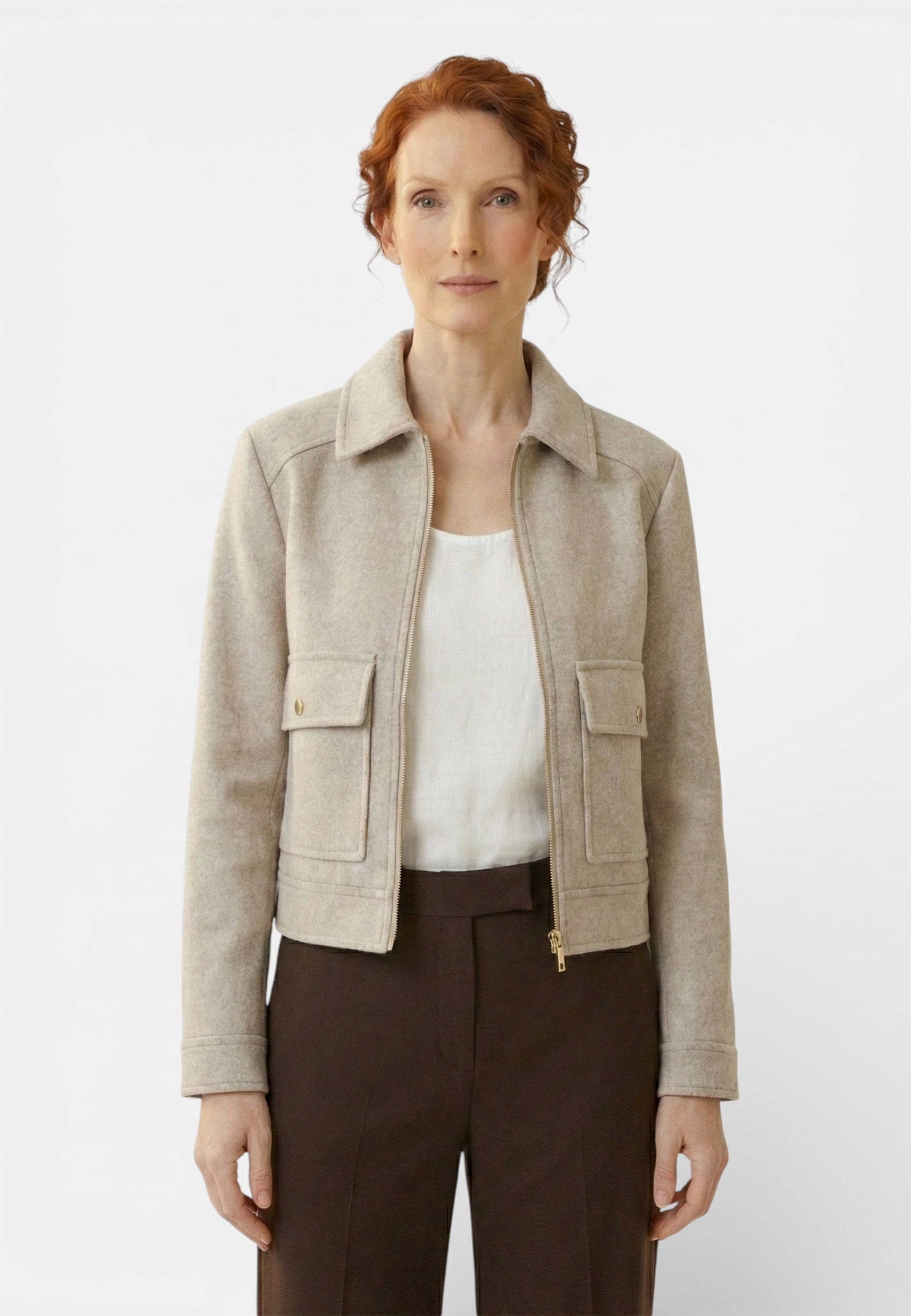 Caurelle | Women’s Cropped Jacket – Modern Zip Silhouette