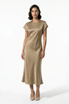Caurelle | Women’s Elegant Satin Midi Dress