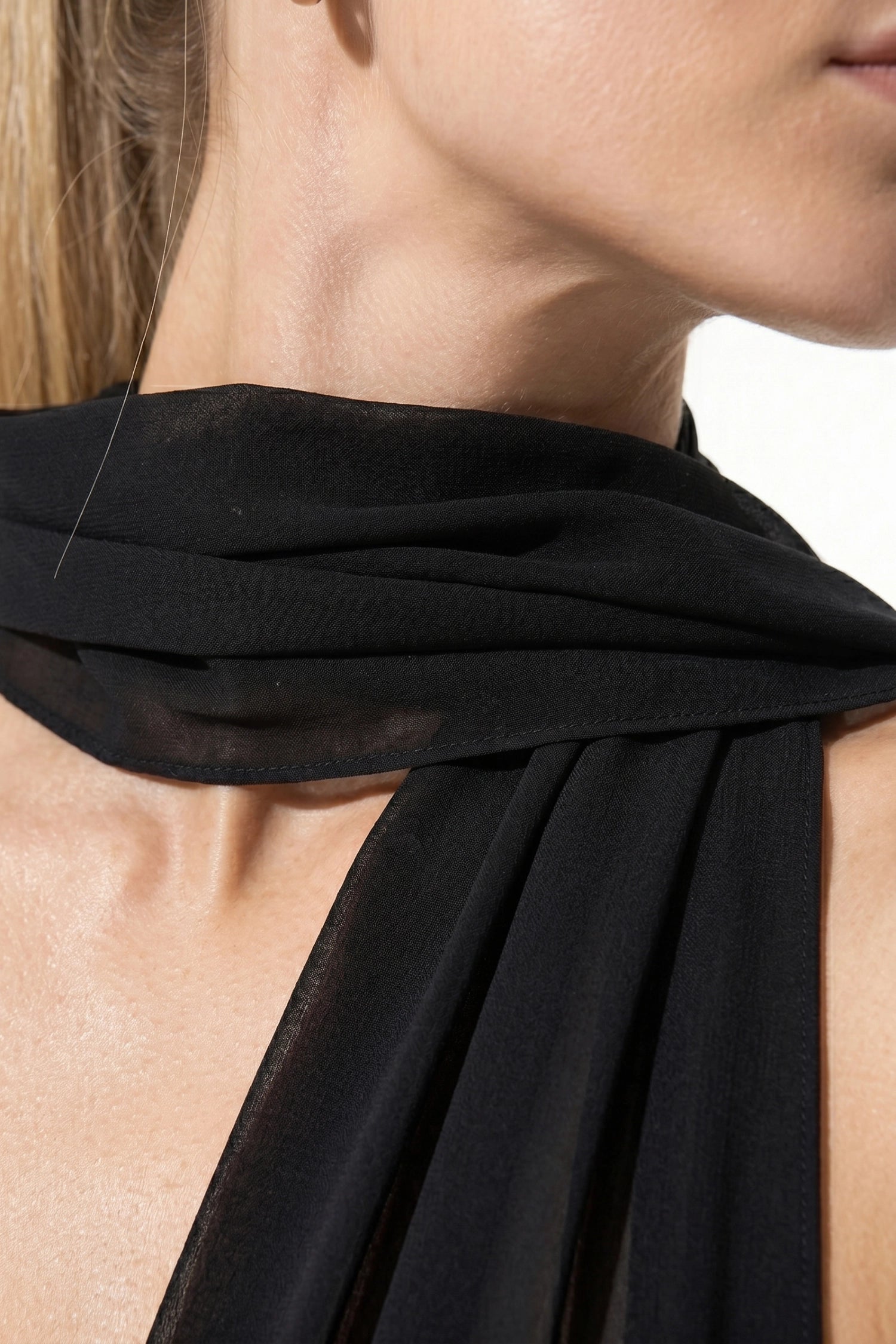 Caurelle | Women’s Strapless Maxi Dress Draped Scarf Elegance