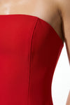 Caurelle | Women’s Strapless Maxi Dress Draped Scarf Elegance